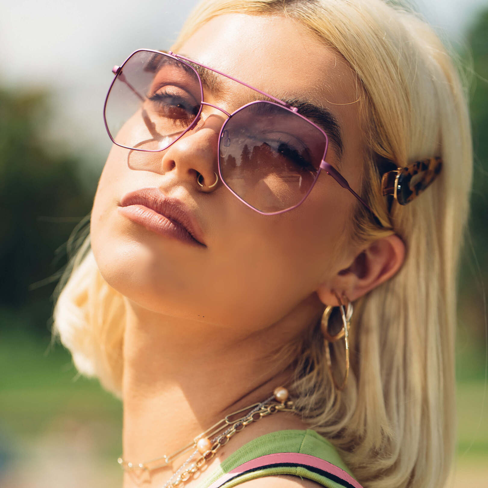 Unisex Metal Rainbow Sunglasses