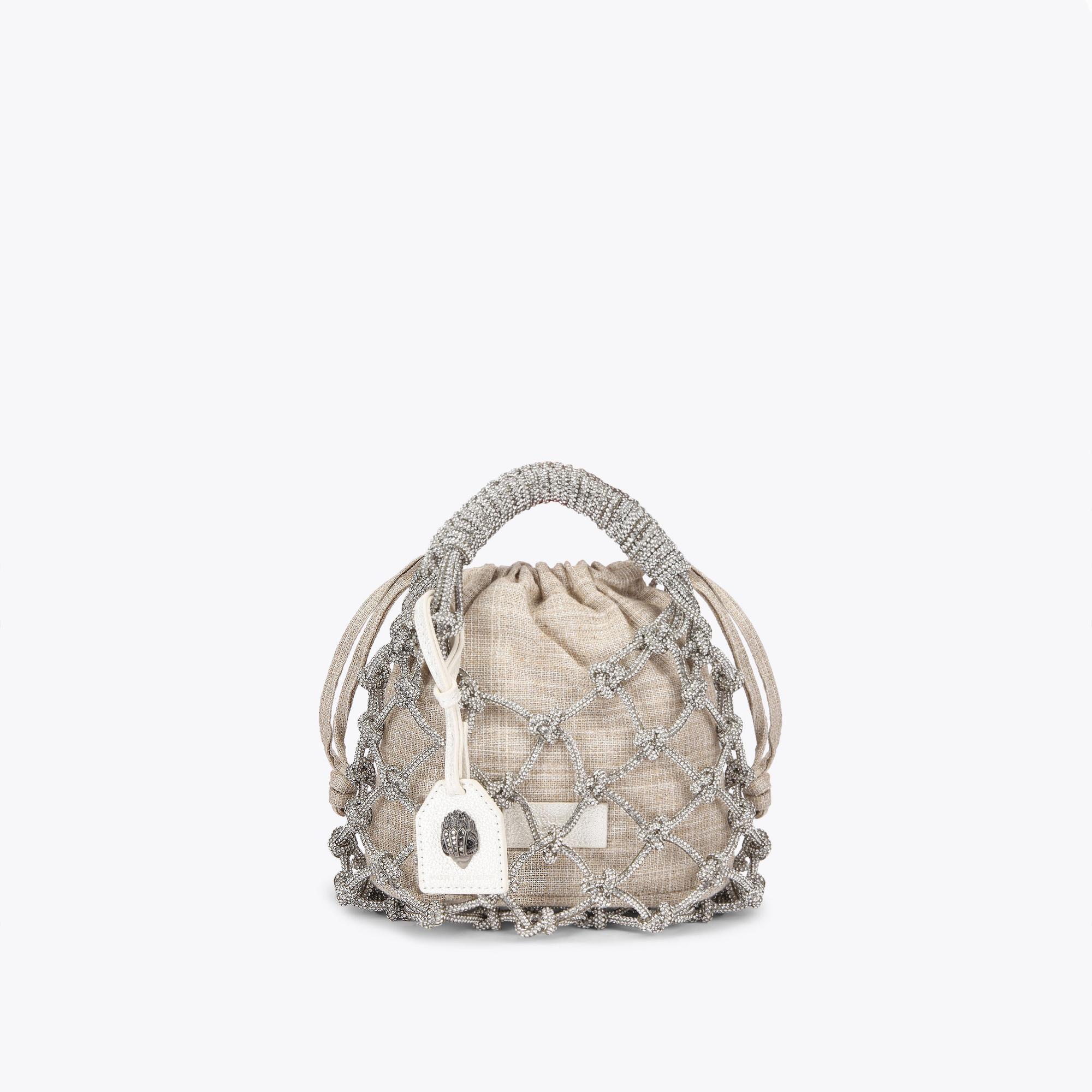 Kurt Geiger Women's Mini Bag Silver Combination Macrame