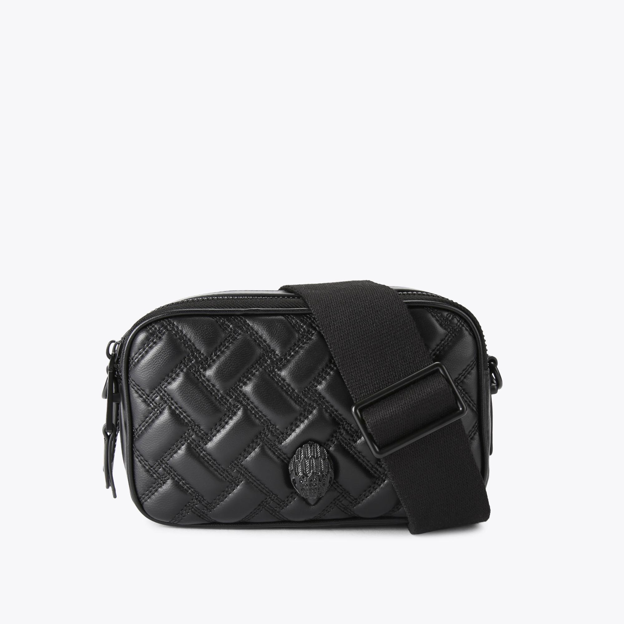 Kurt Geiger Camera Bag Black Drench Leather Kensington