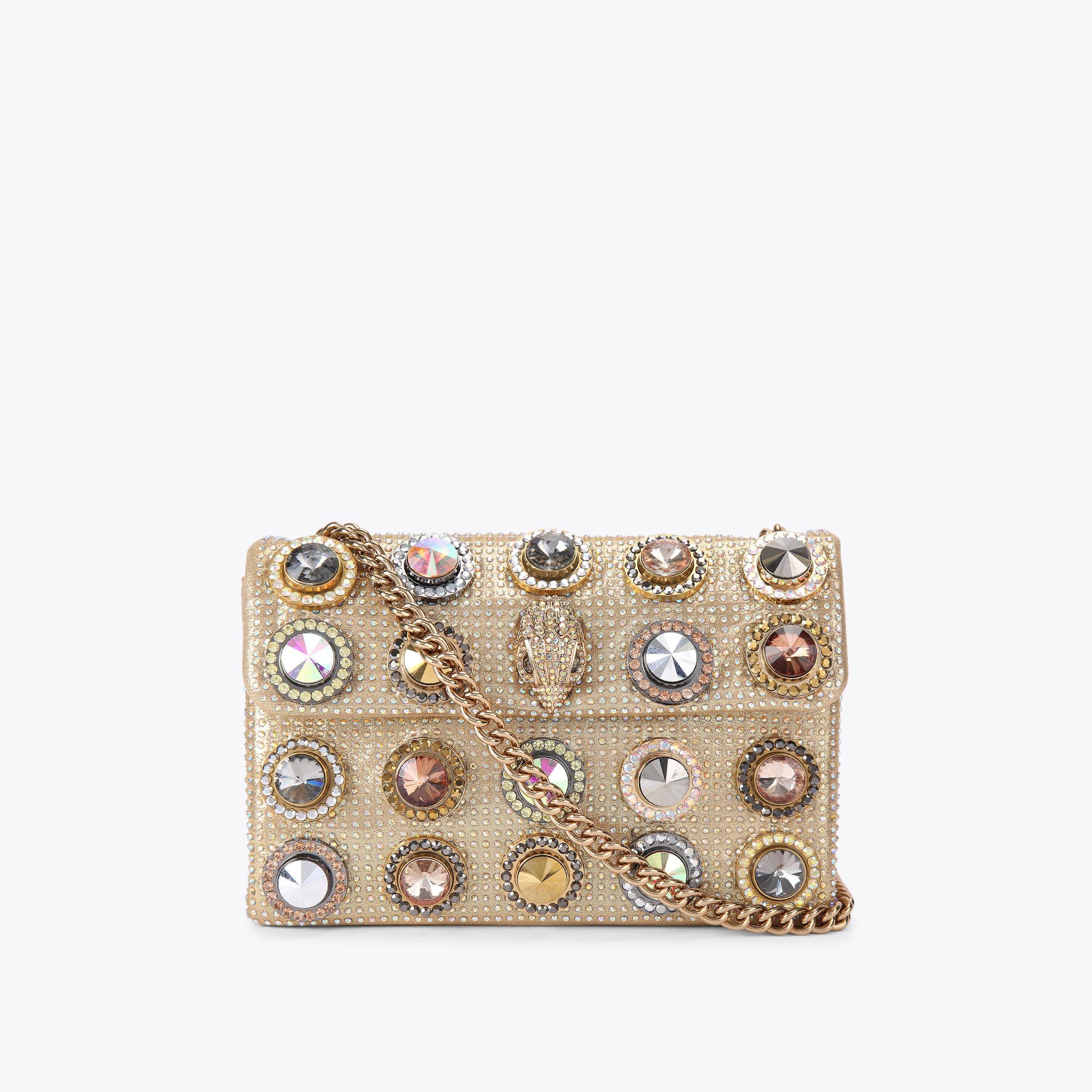 Kurt Geiger London Medium Kensington Octavia Bag - Gold Metallic Iridescent Mini Bag
