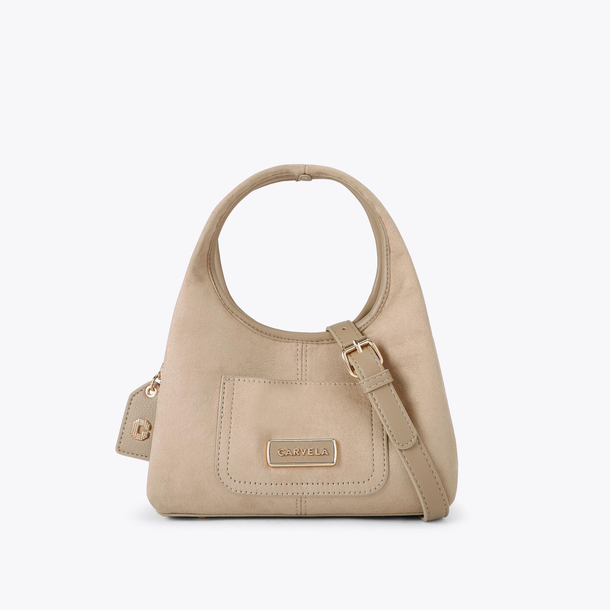 Carvela Women's Top Handle Bag Taupe Suedette Milano
