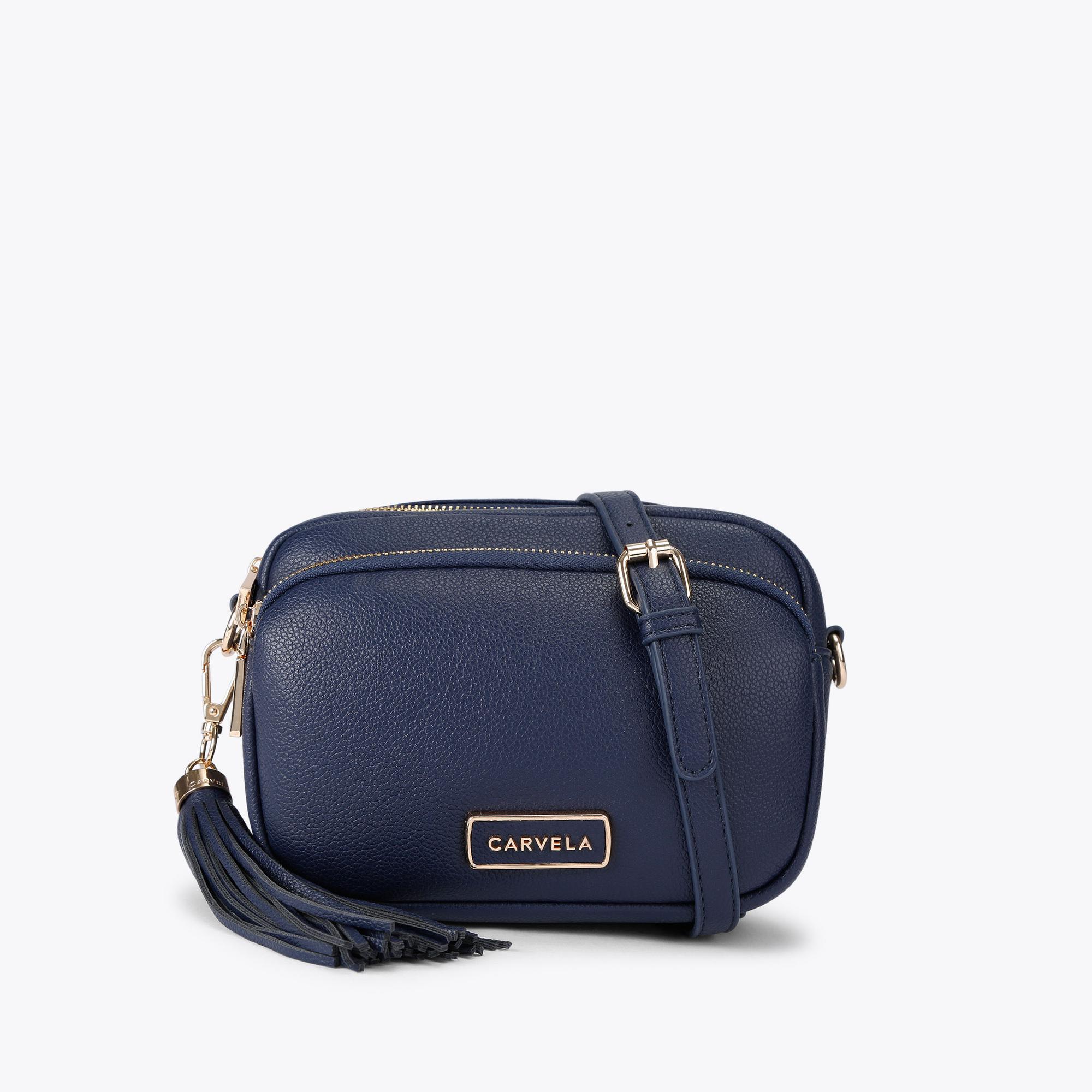 Carvela Women's Cross Body Bag Navy Blue Como Crossbody