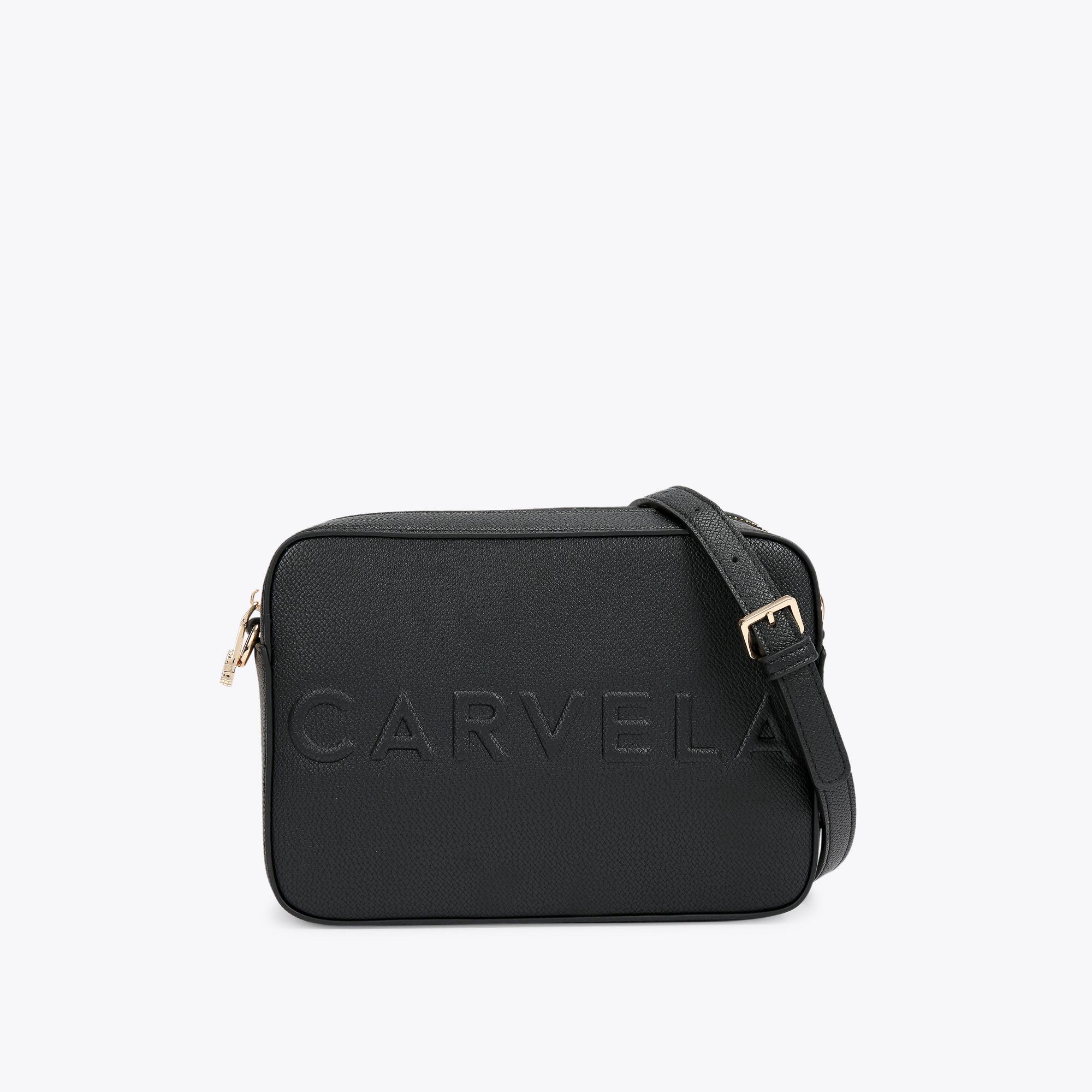 Carvela Frame Cross Body Bag - Black Structured Cross Body Bag