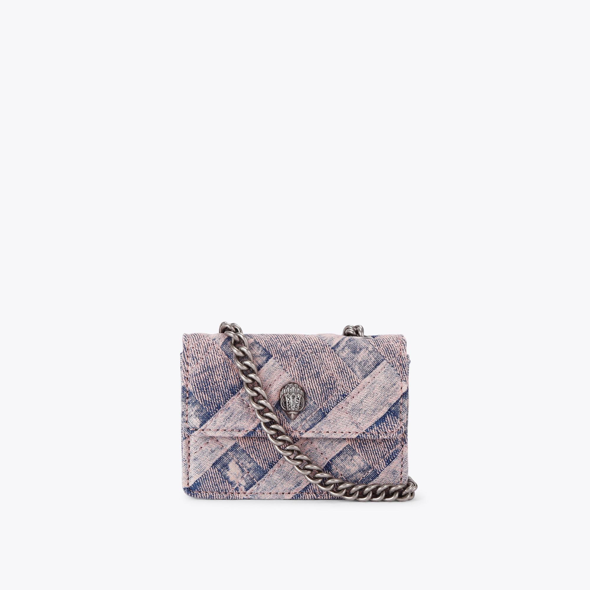Kurt Geiger Women's Mini Bag Pink Denim Micro Kensington