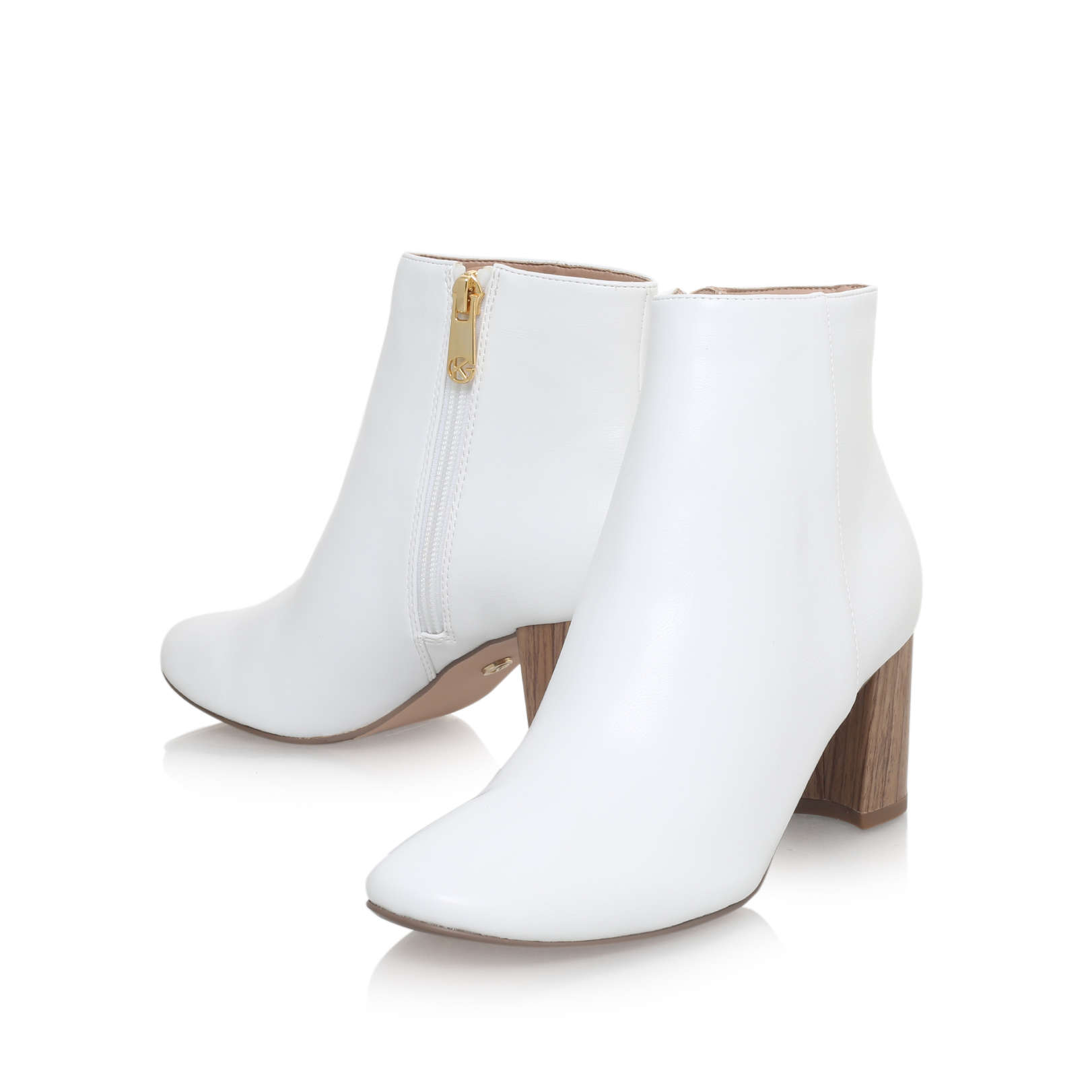 kurt geiger white ankle boots