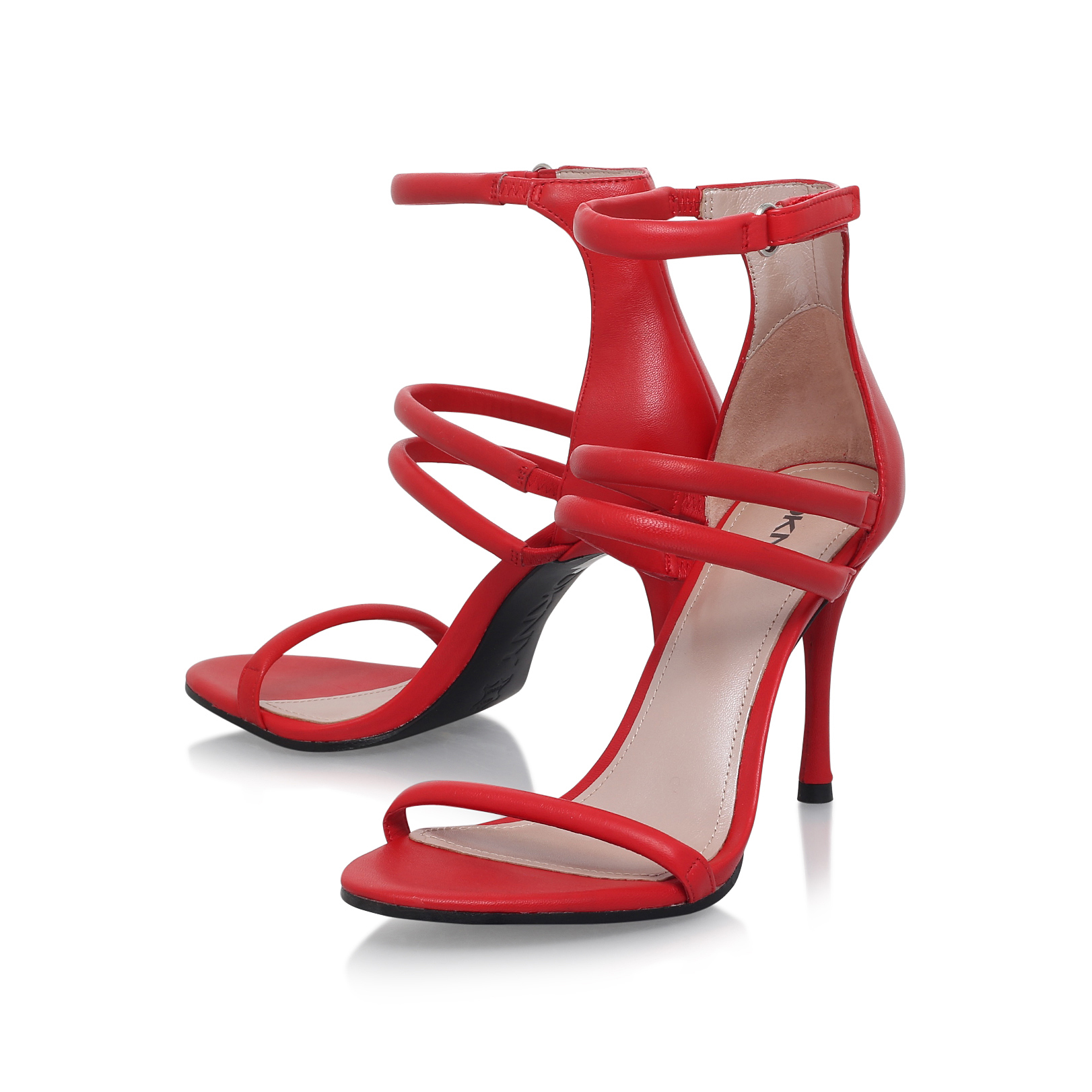 MAYA DKNY Maya Red Leather Medium Heel Occasion Shoes by DKNY