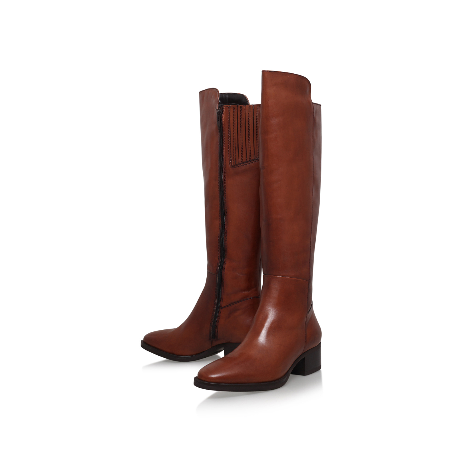 WINDY Carvela Windy Tan Leather Flat High Leg Boots by CARVELA KURT GEIGER