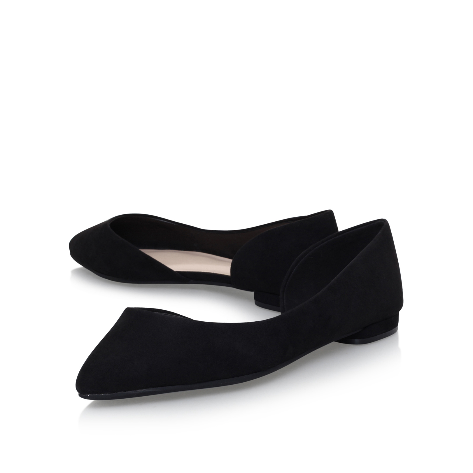 black low heel flats