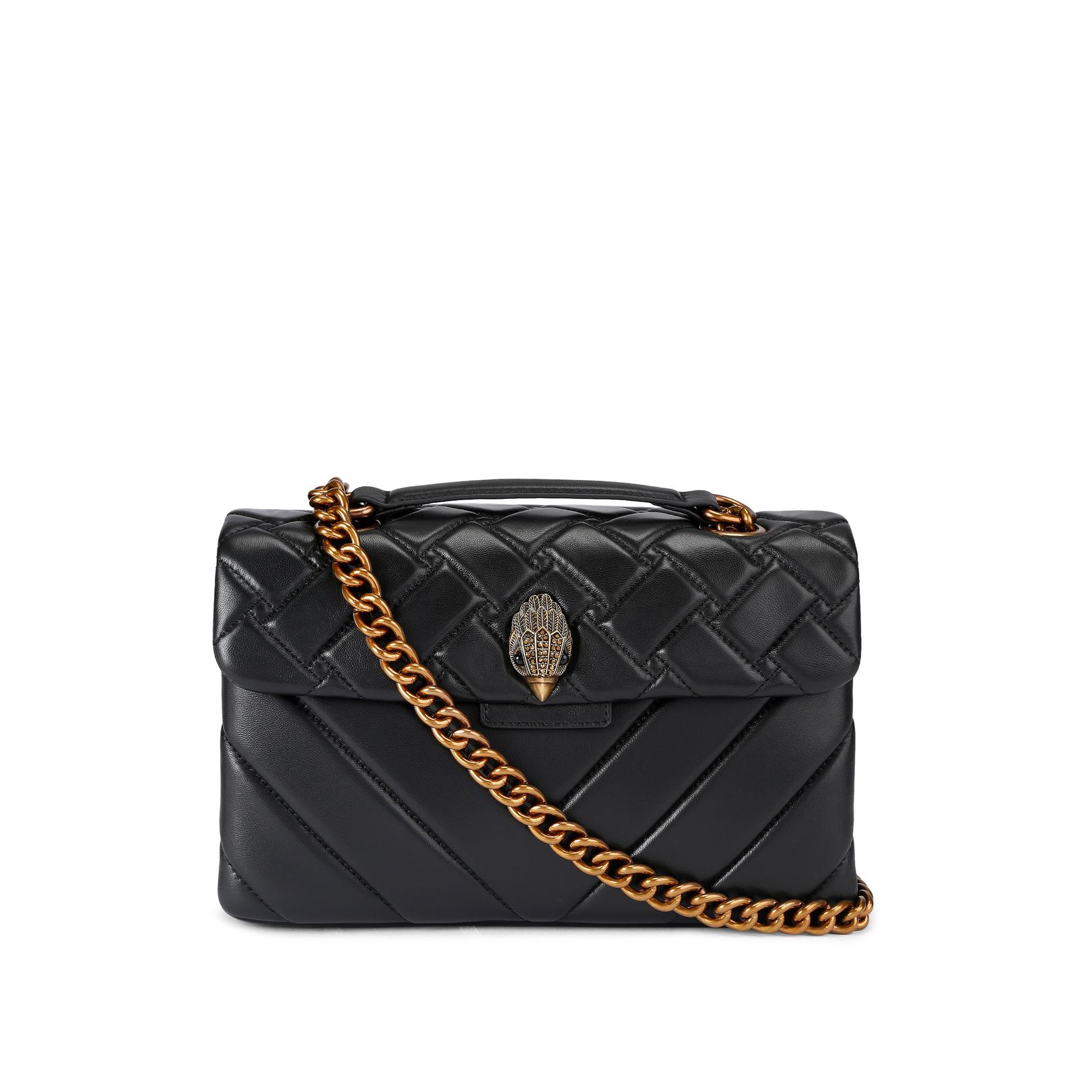 Leather Kensington X Bag Black Quilted Leather Bag By Kurt Geiger London Kurt Geiger