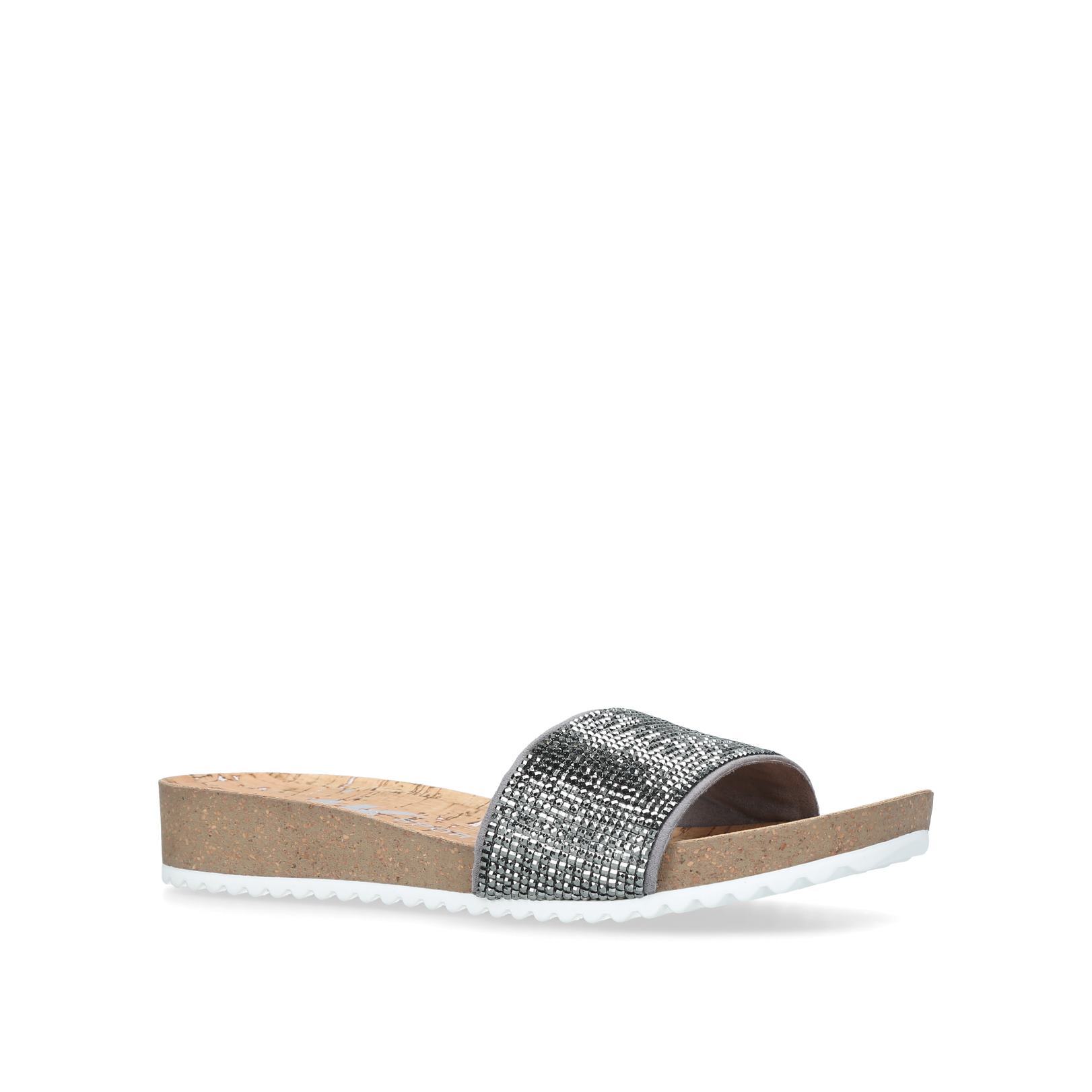 anne klein qtee wedge slide sandals