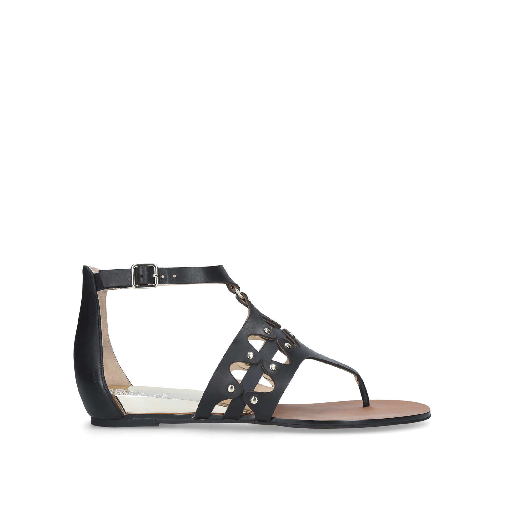 Vince Camuto | ARLANIAN Black Flat Sandals by VINCE CAMUTO