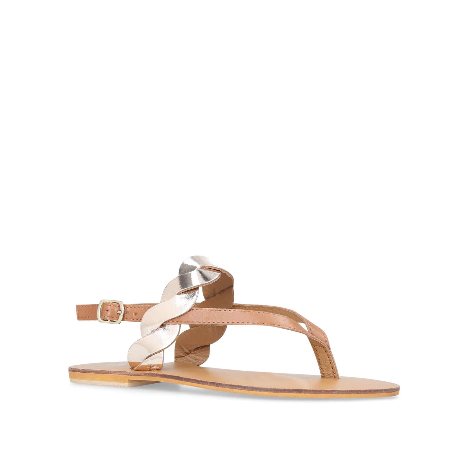 carvela white flip flops