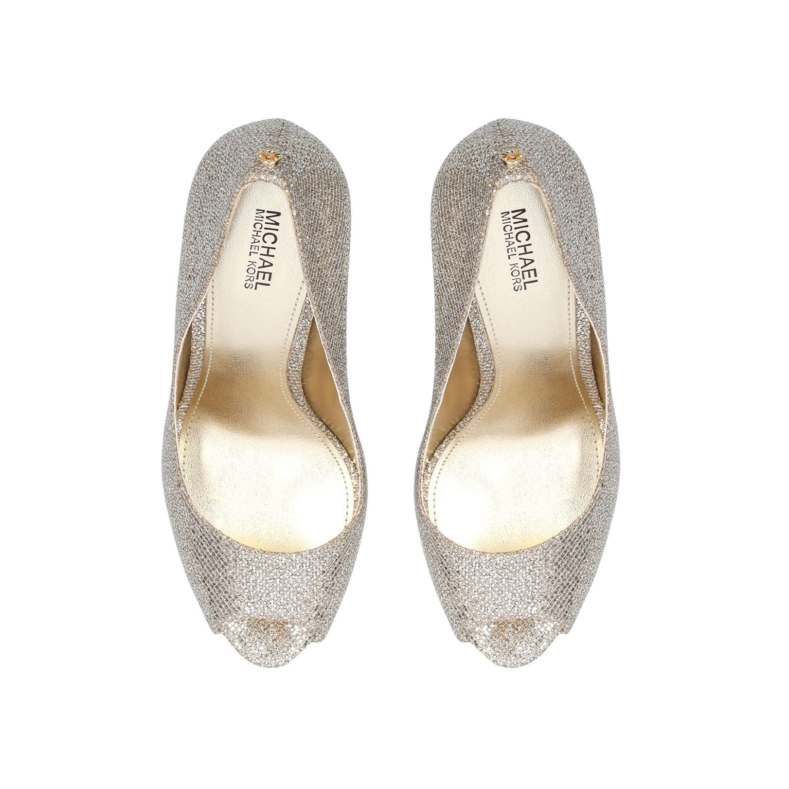 michael kors erika platform silver