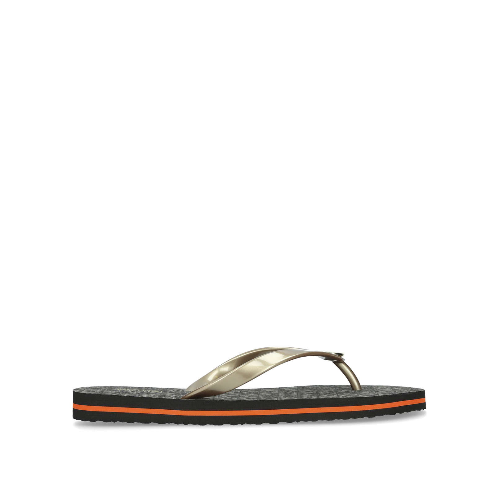 michael kors brown flip flops