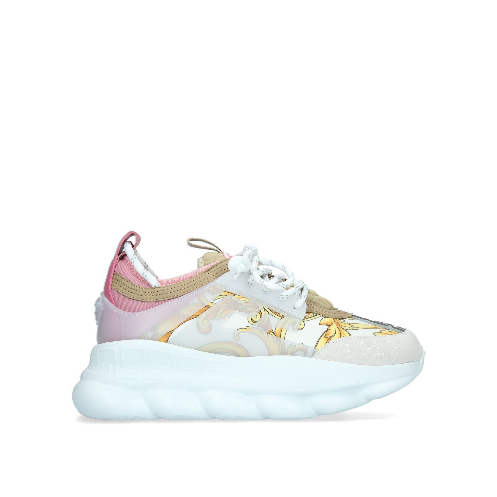 versace chain reaction sneakers pink