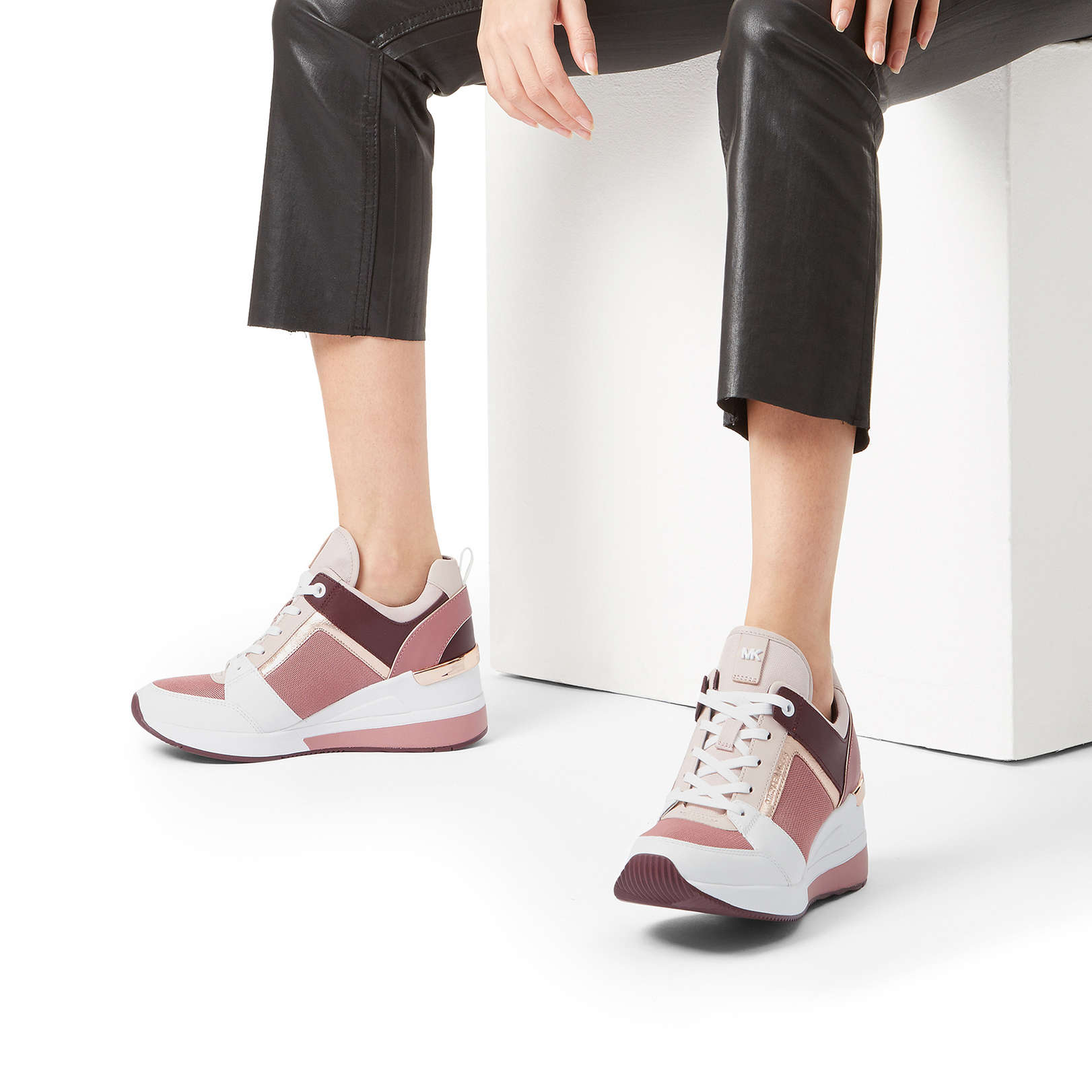 michael kors georgie trainer pink