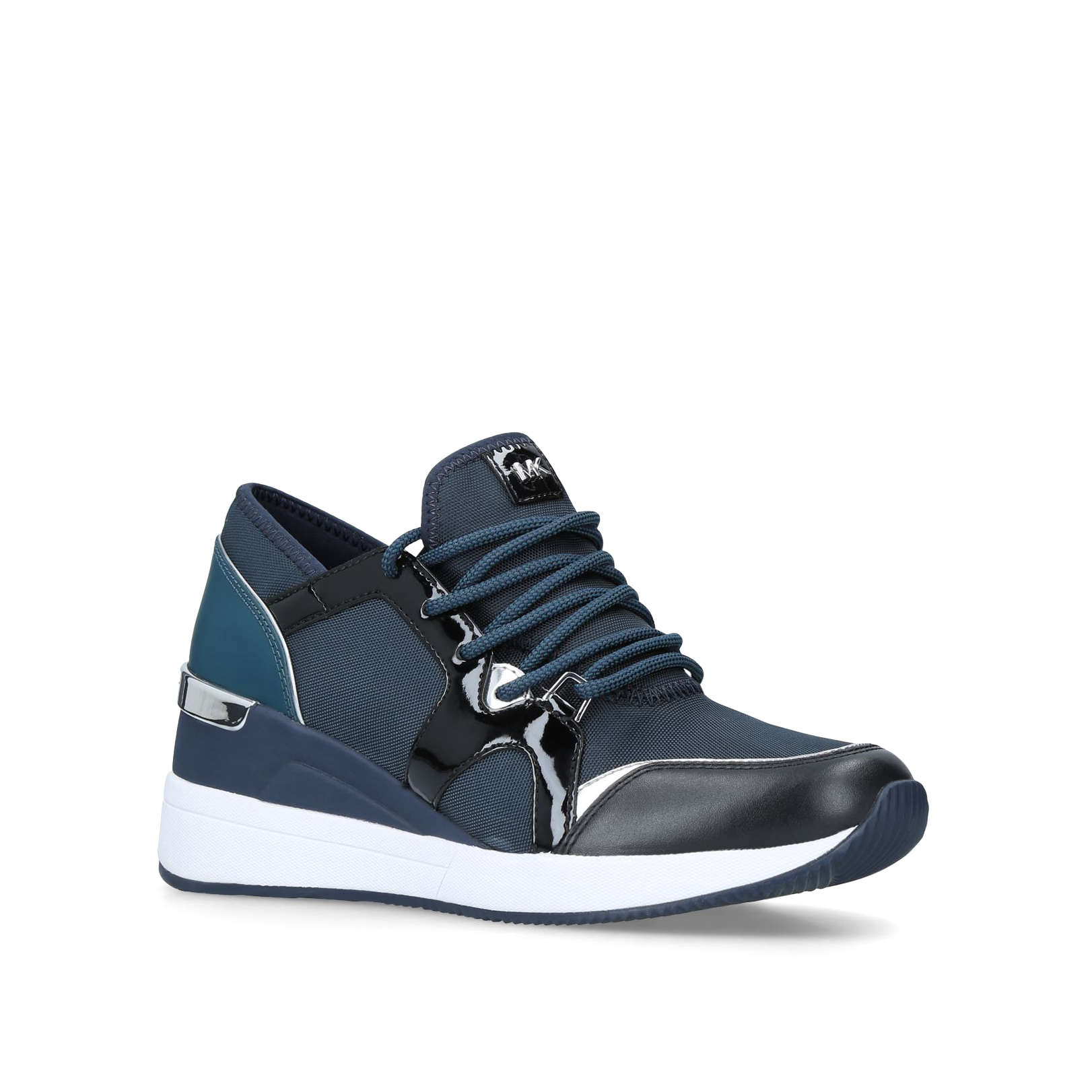 navy blue michael kors sneakers