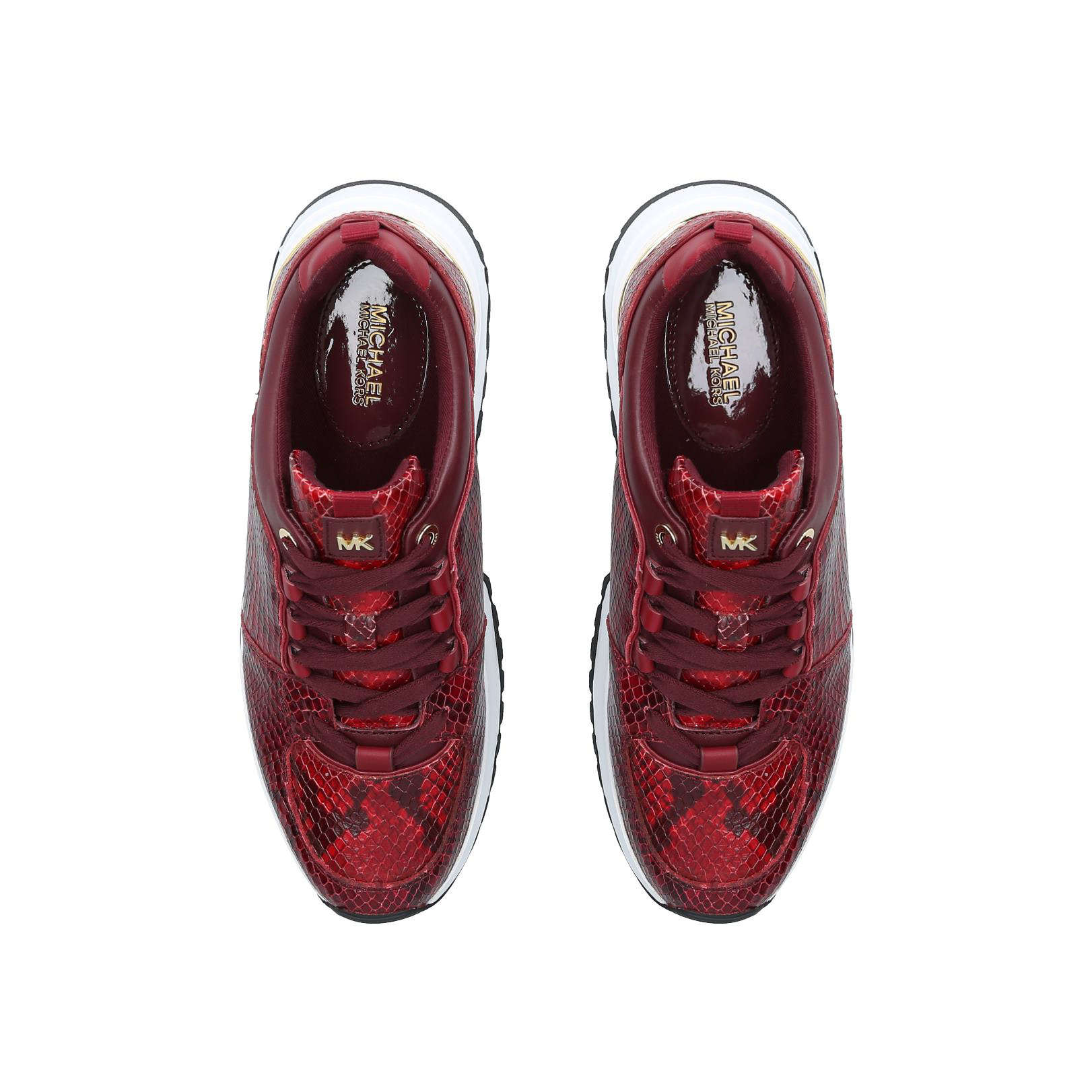 red michael kors trainers