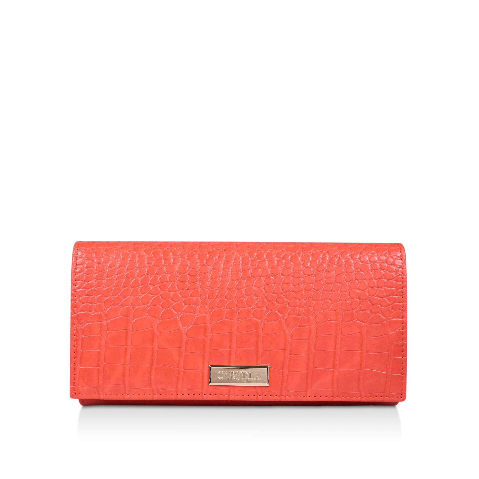 carvela red clutch bag