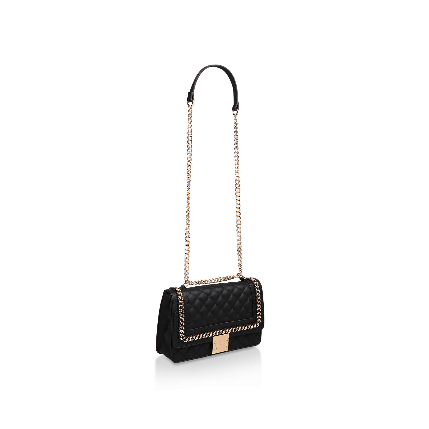 carvela black chain bag