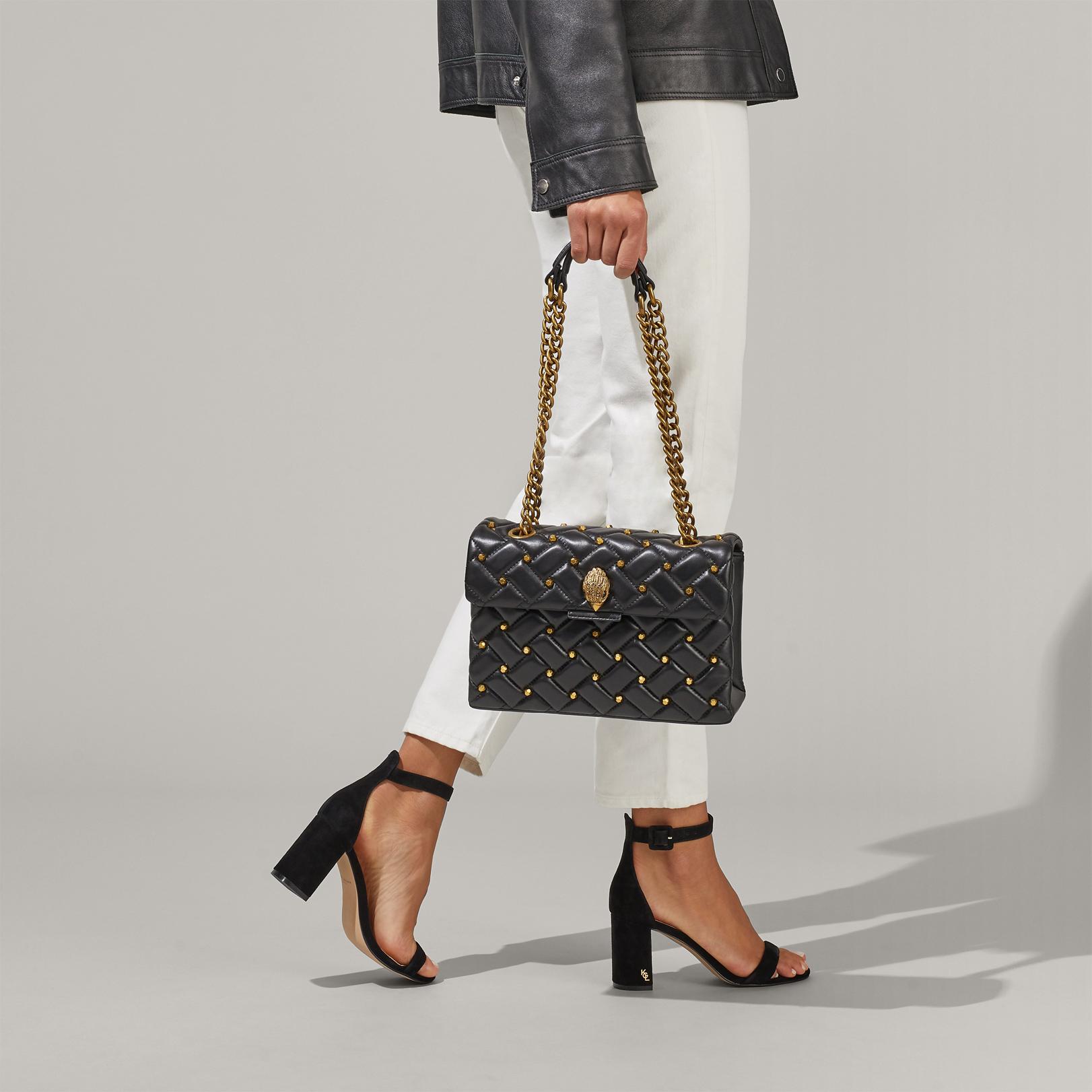 LEATHER KENSINGTON X STUD KURT GEIGER LONDON DAY BAGS