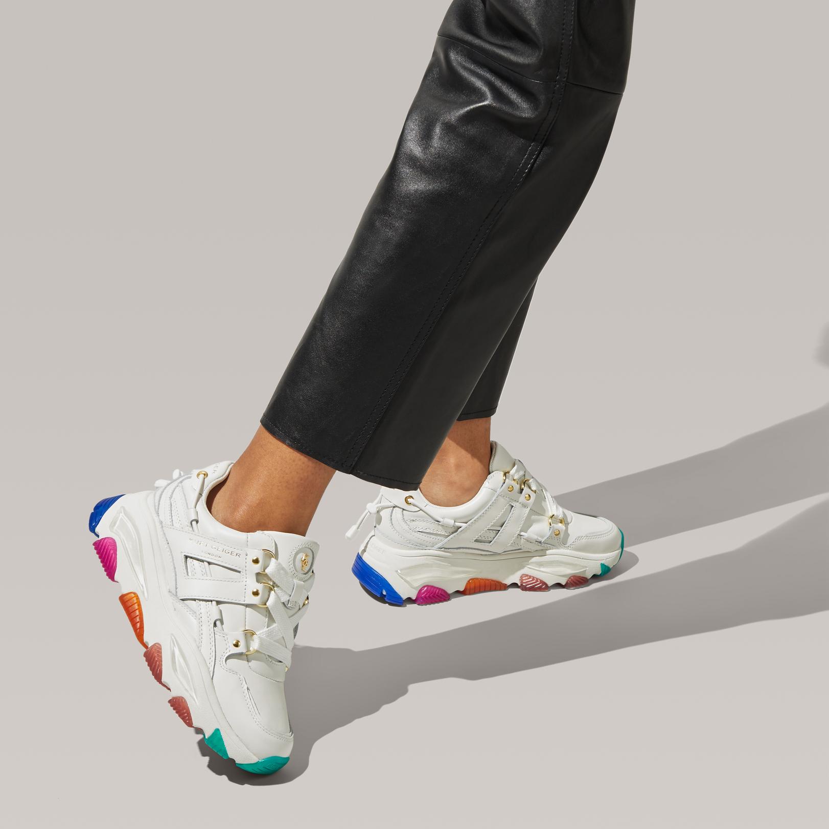 kurt geiger womens white trainers
