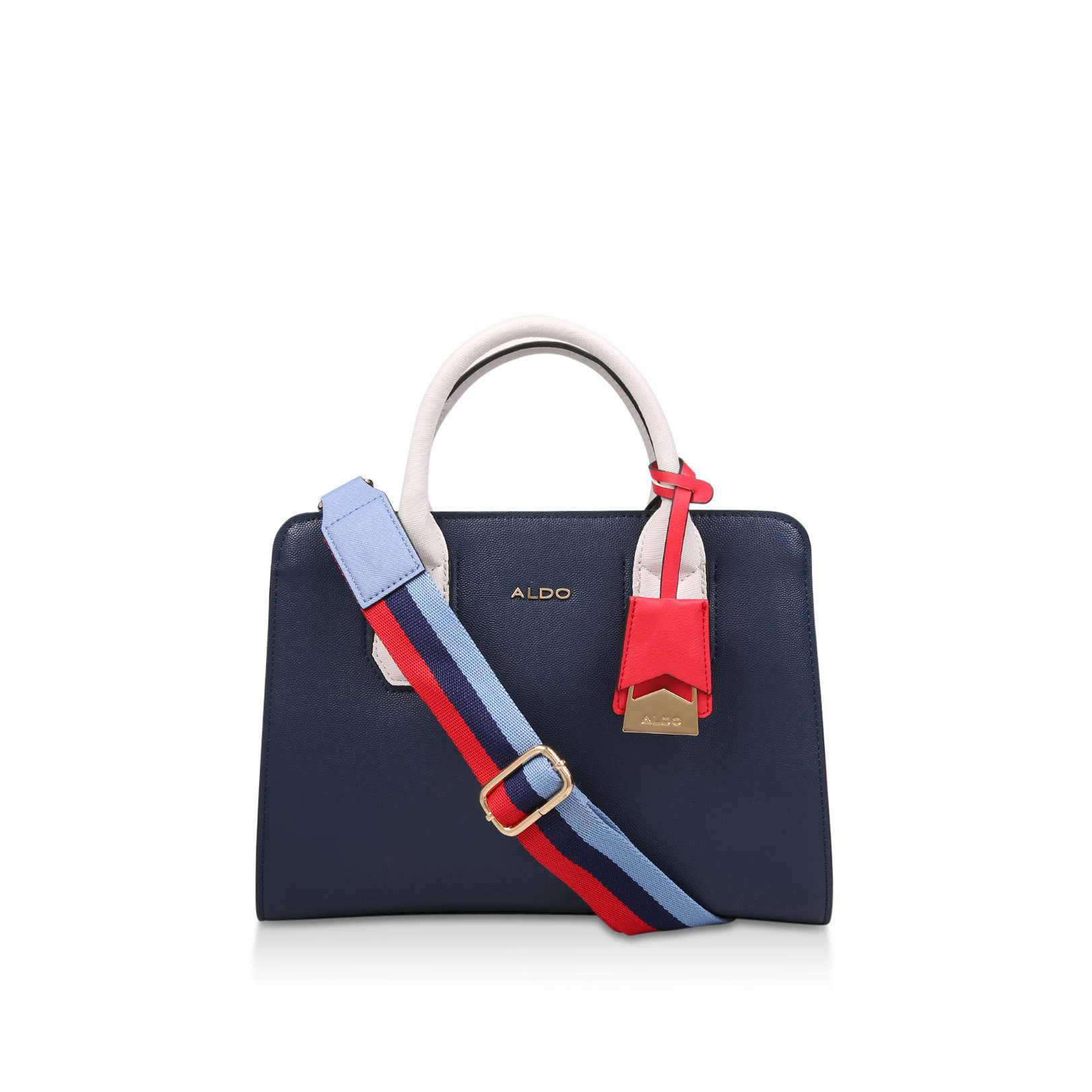 aldo blue and red bag