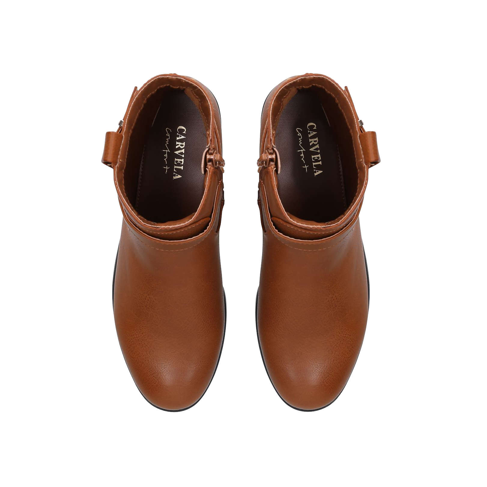 carvela solid tan boots