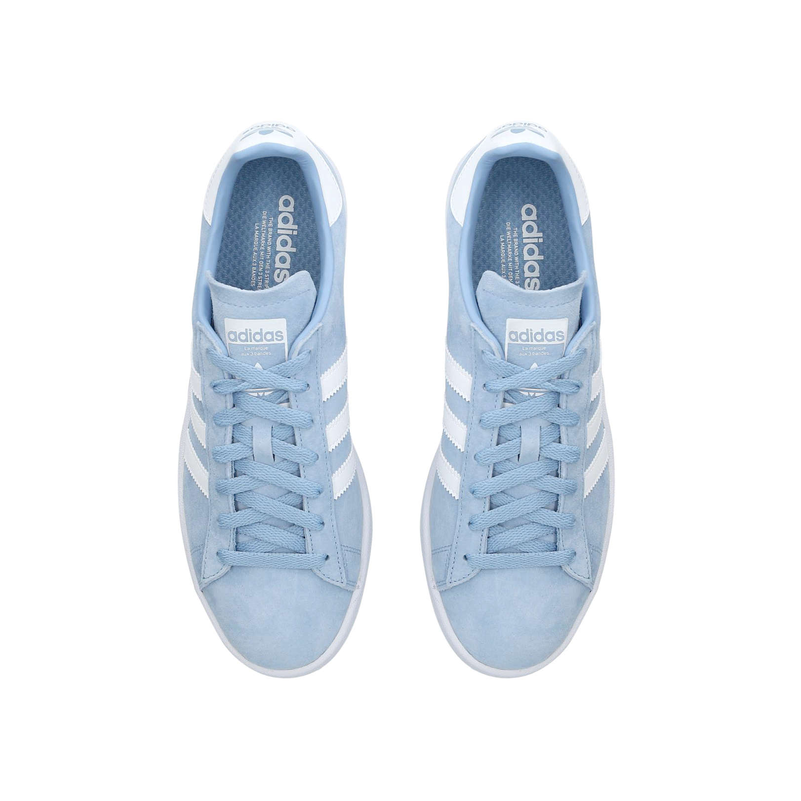 adidas pale blue campus suede trainers