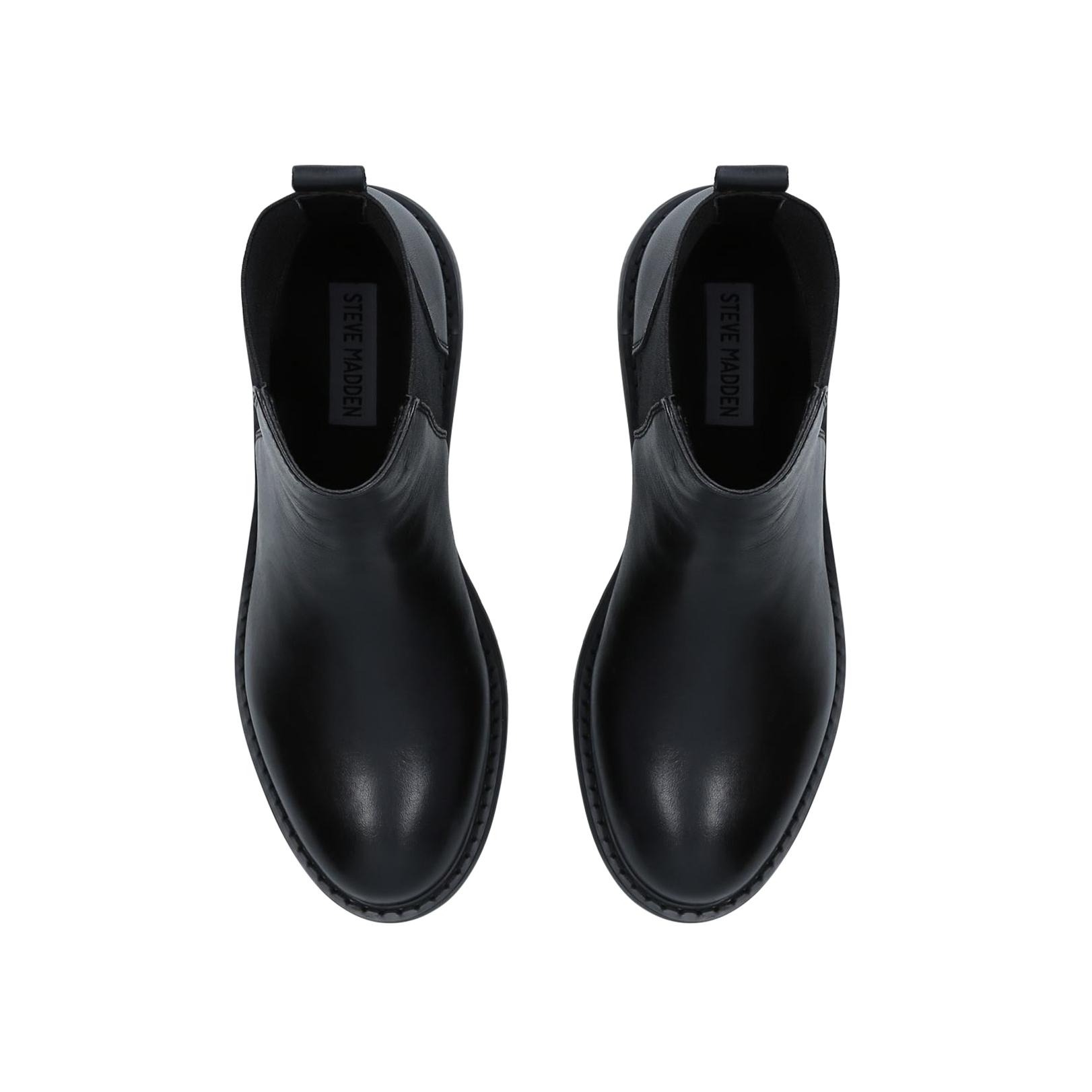 steve madden gliding black leather boots