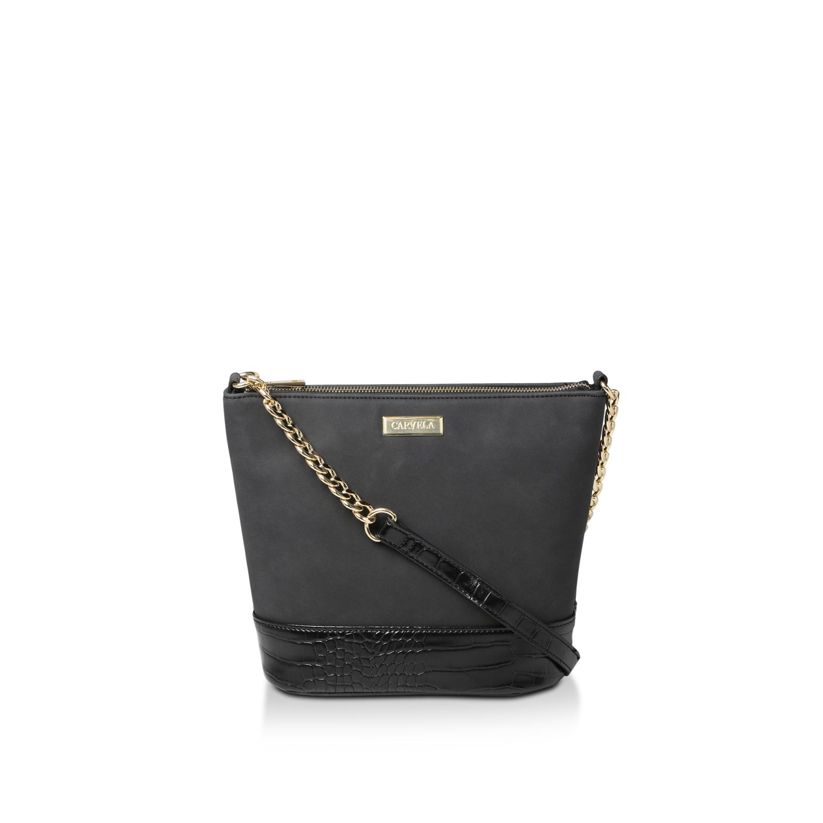 RICH ZIP TOP CHN BCKT BAG CARVELA HANDBAGS