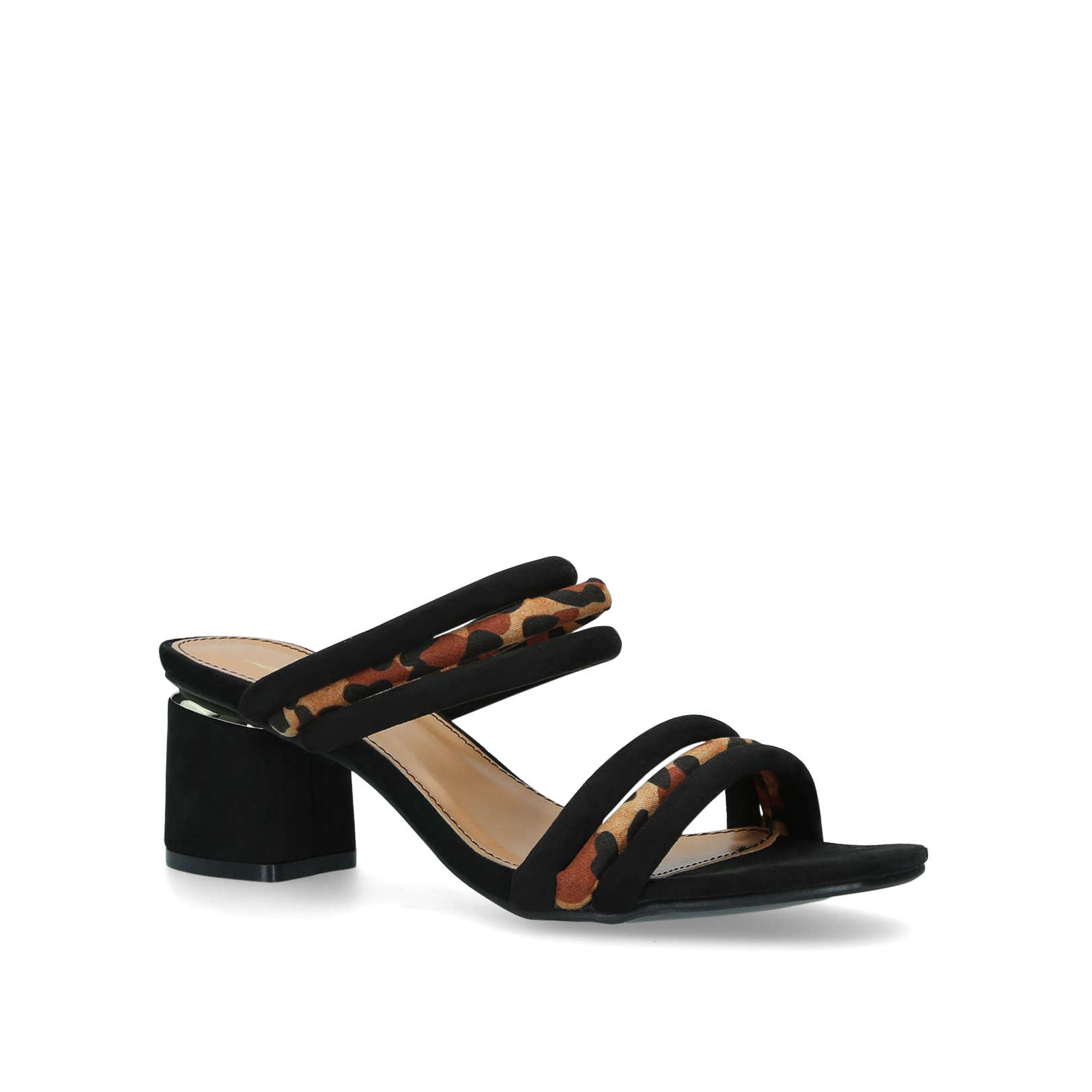 moda in pelle black sandals