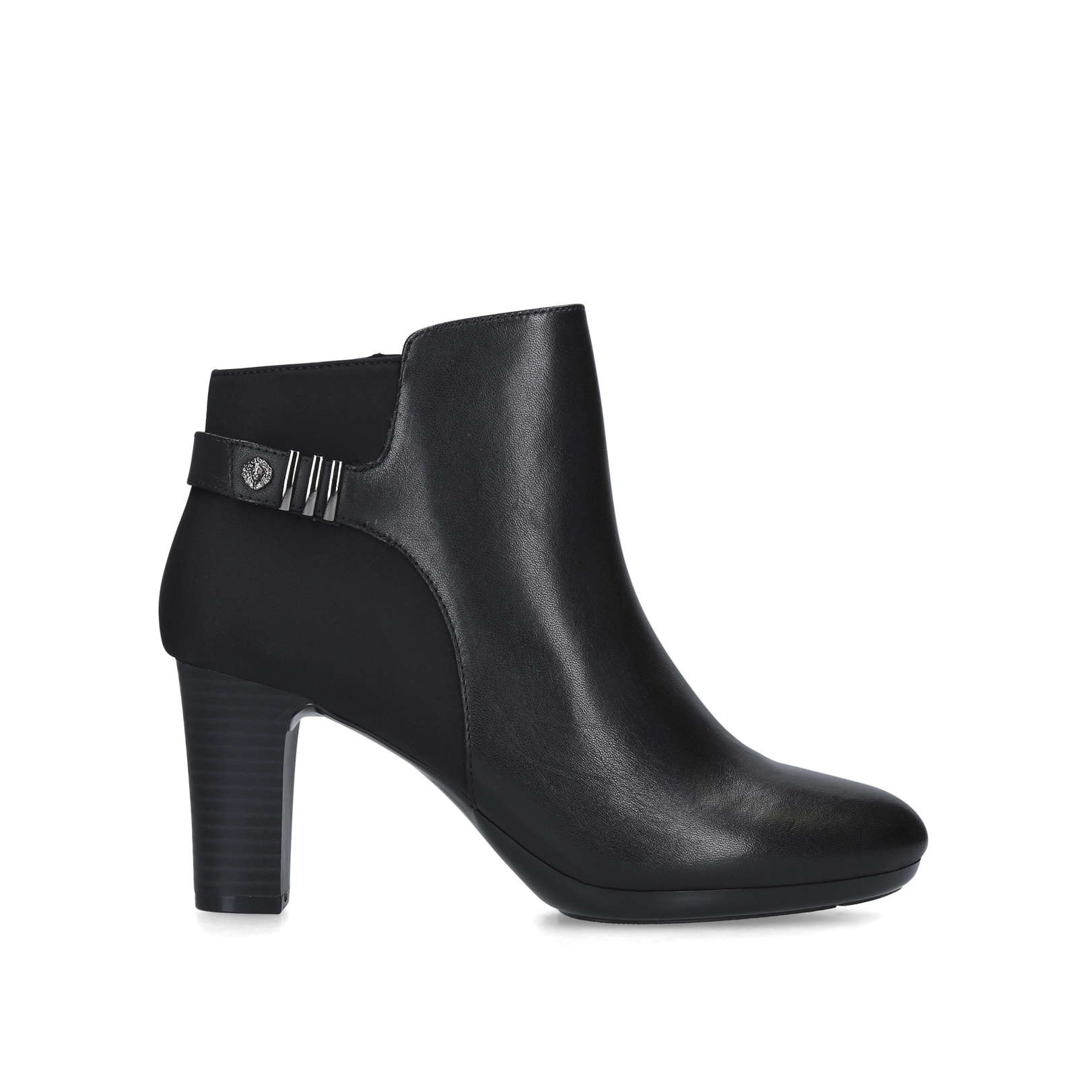 anne klein black ankle boots