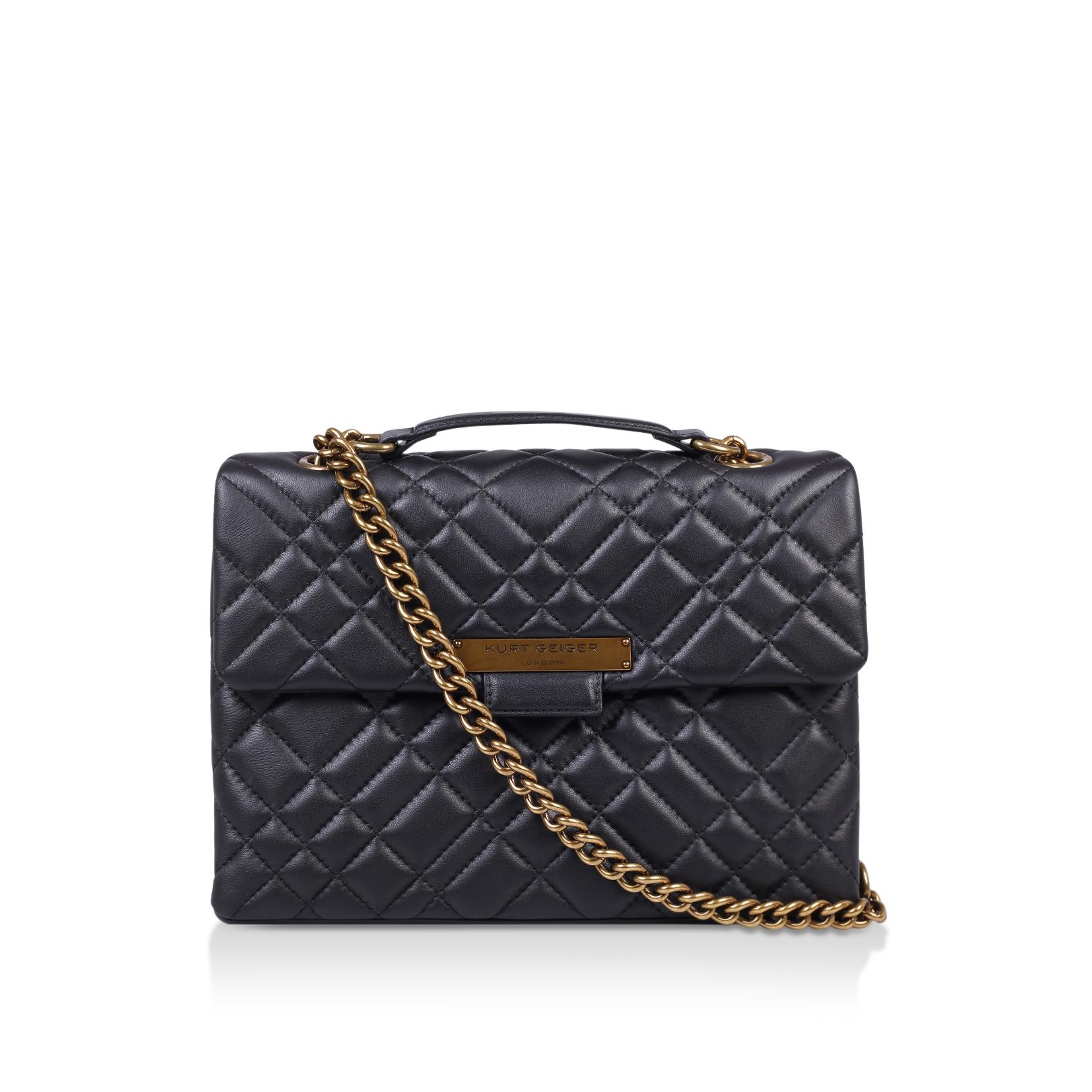 river island grey quilted bag