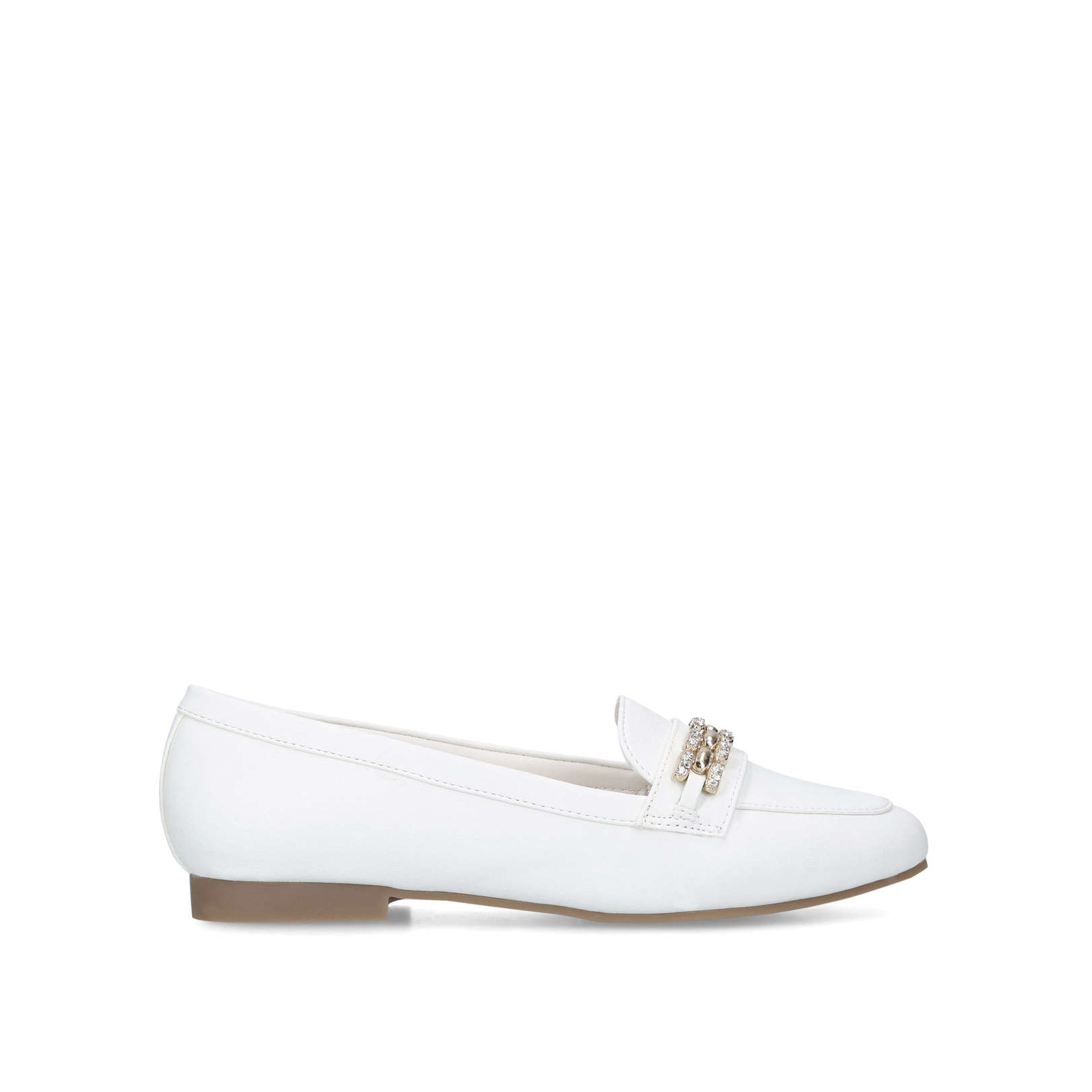 carvela white loafers