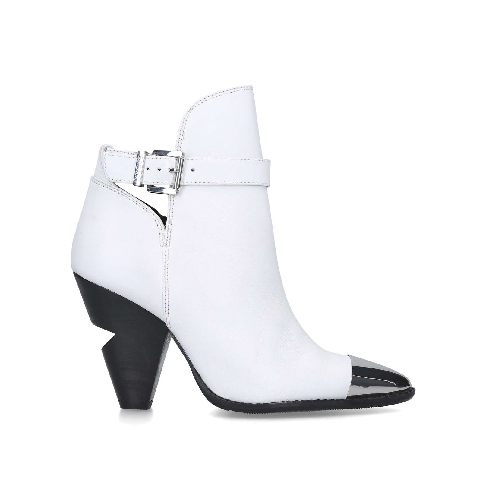 bronx white ankle boots