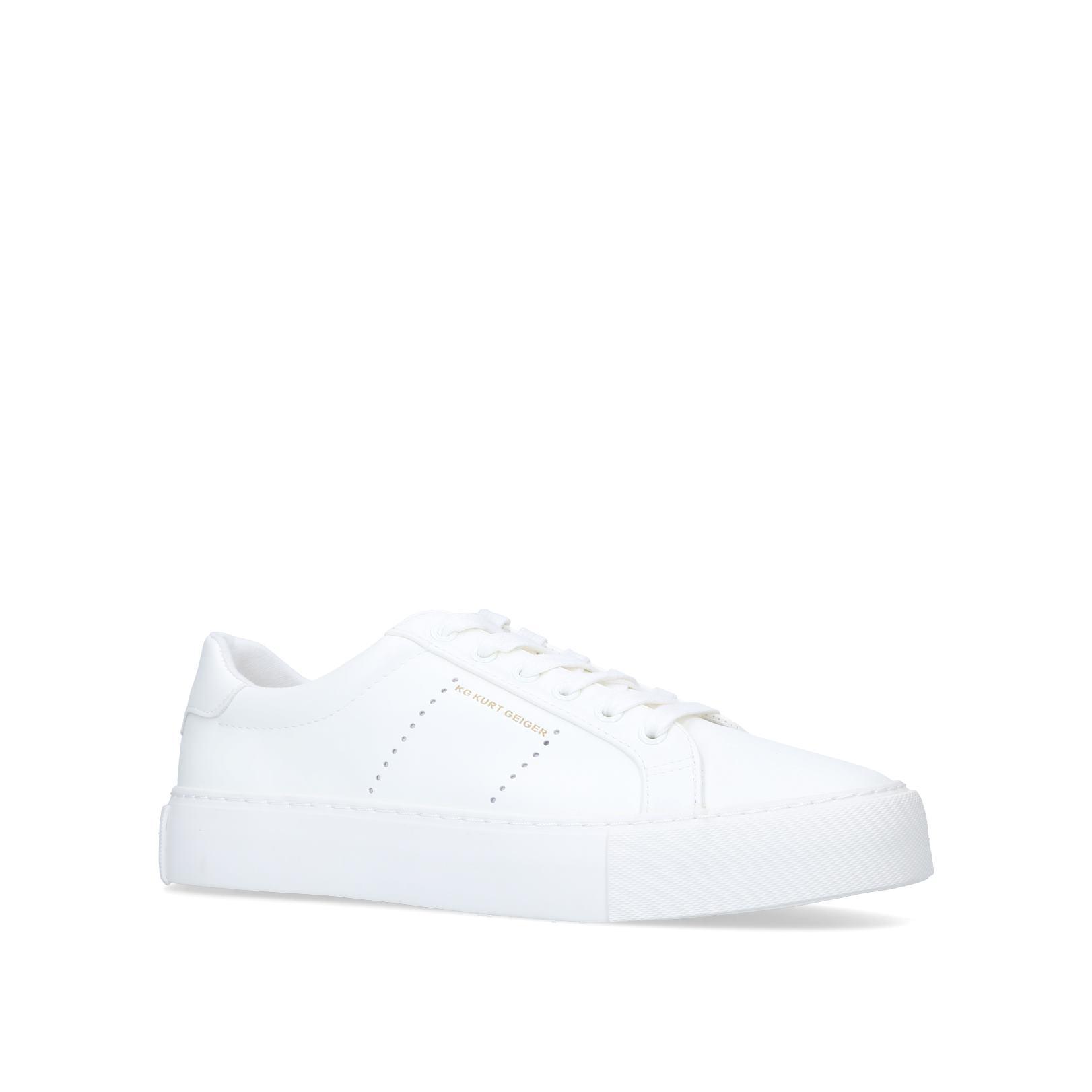 kurt geiger white platform trainers