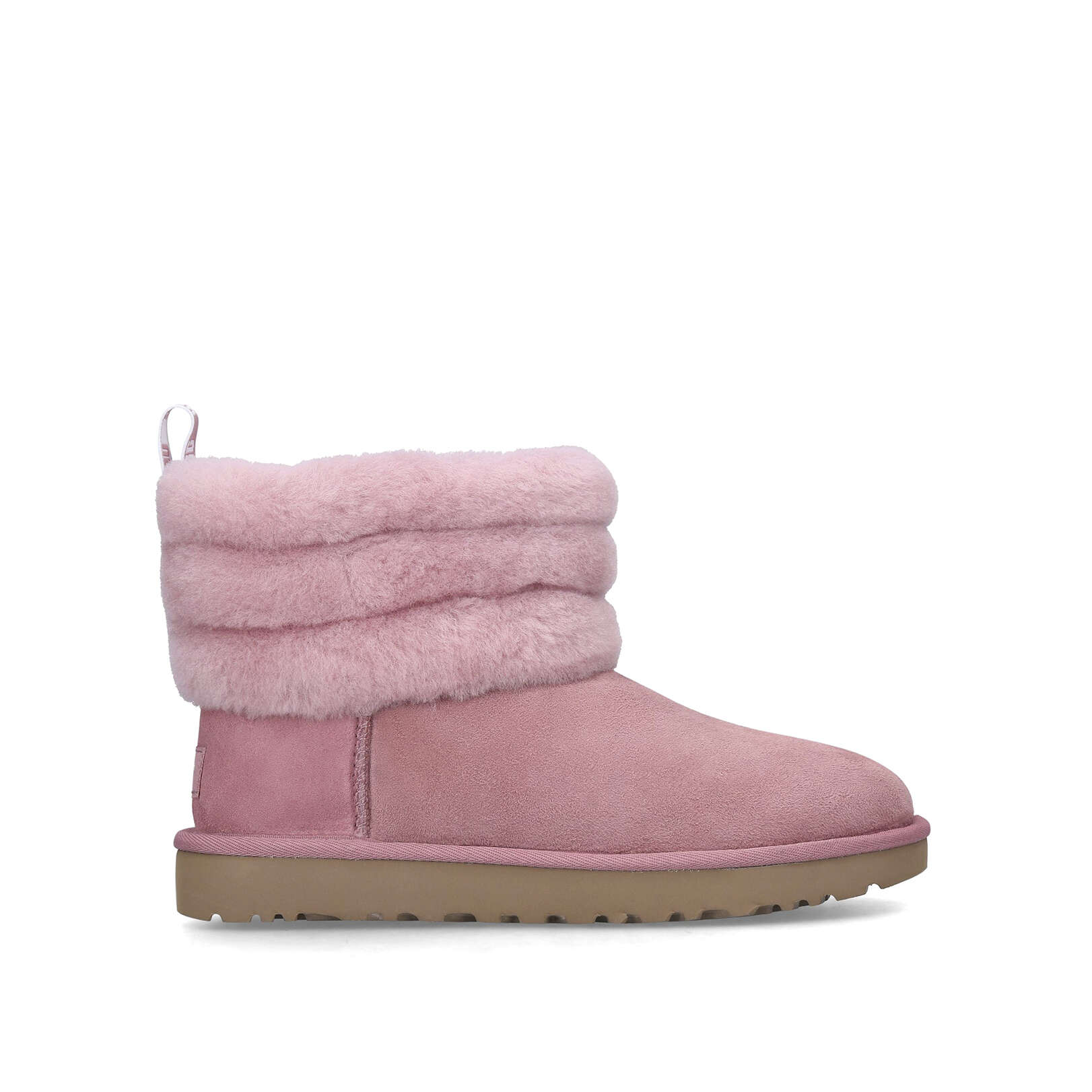 fluff mini quilted uggs pink