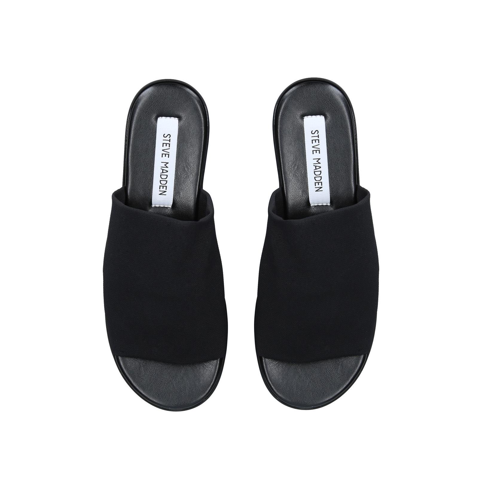 steve madden black slinky flatform mules