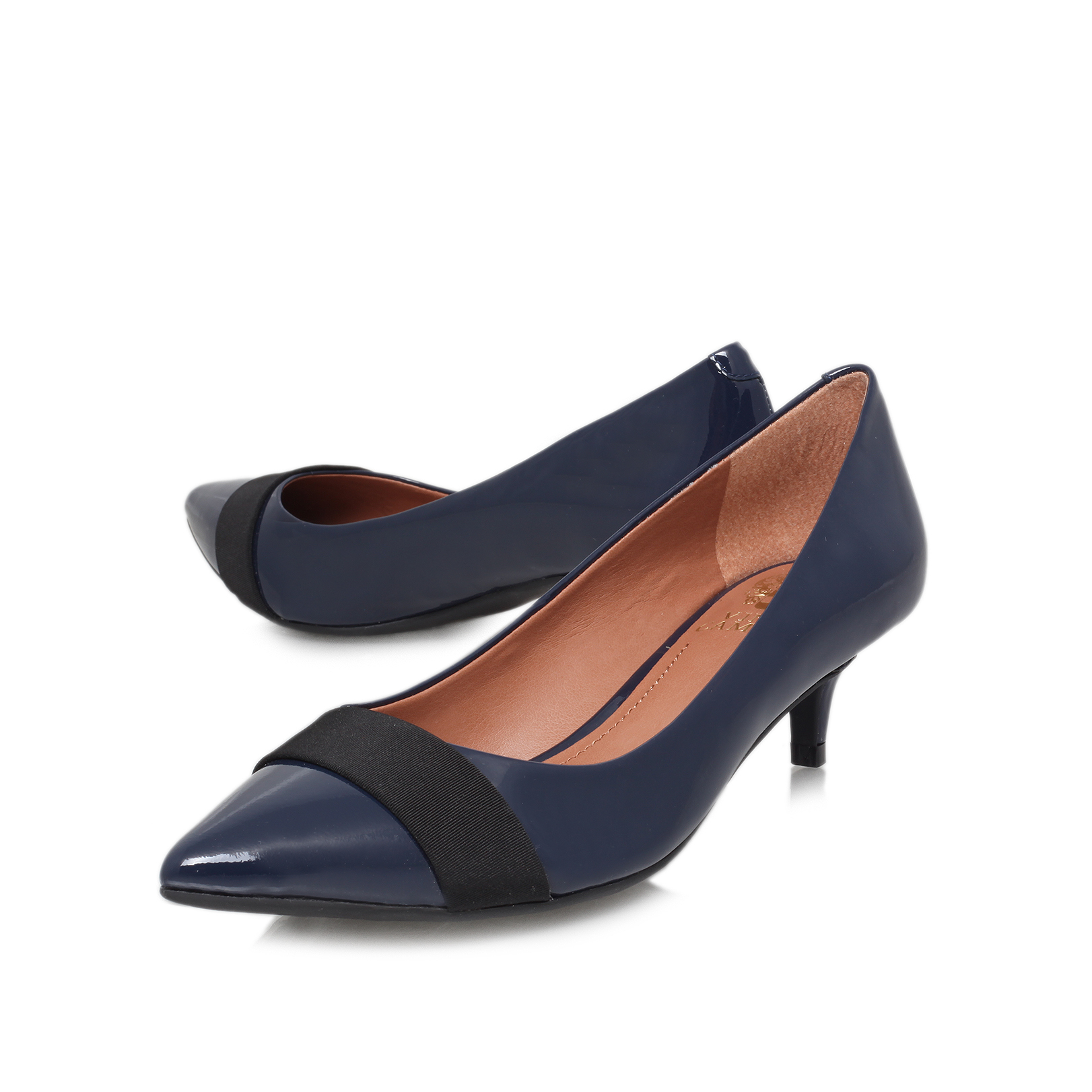 navy mid heel
