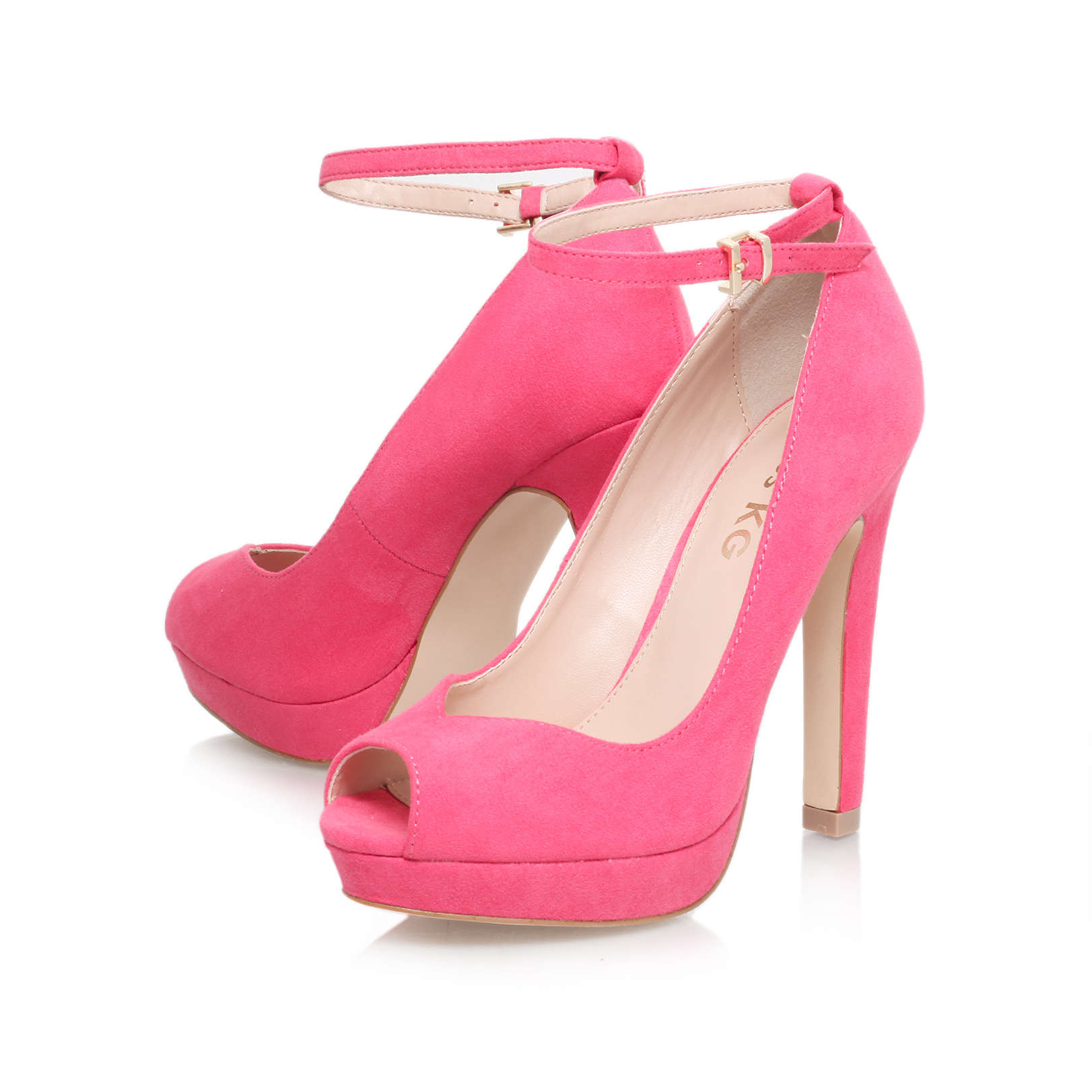 ANETE Miss KG Anete Pink High Heel Court Shoes by MISS KG
