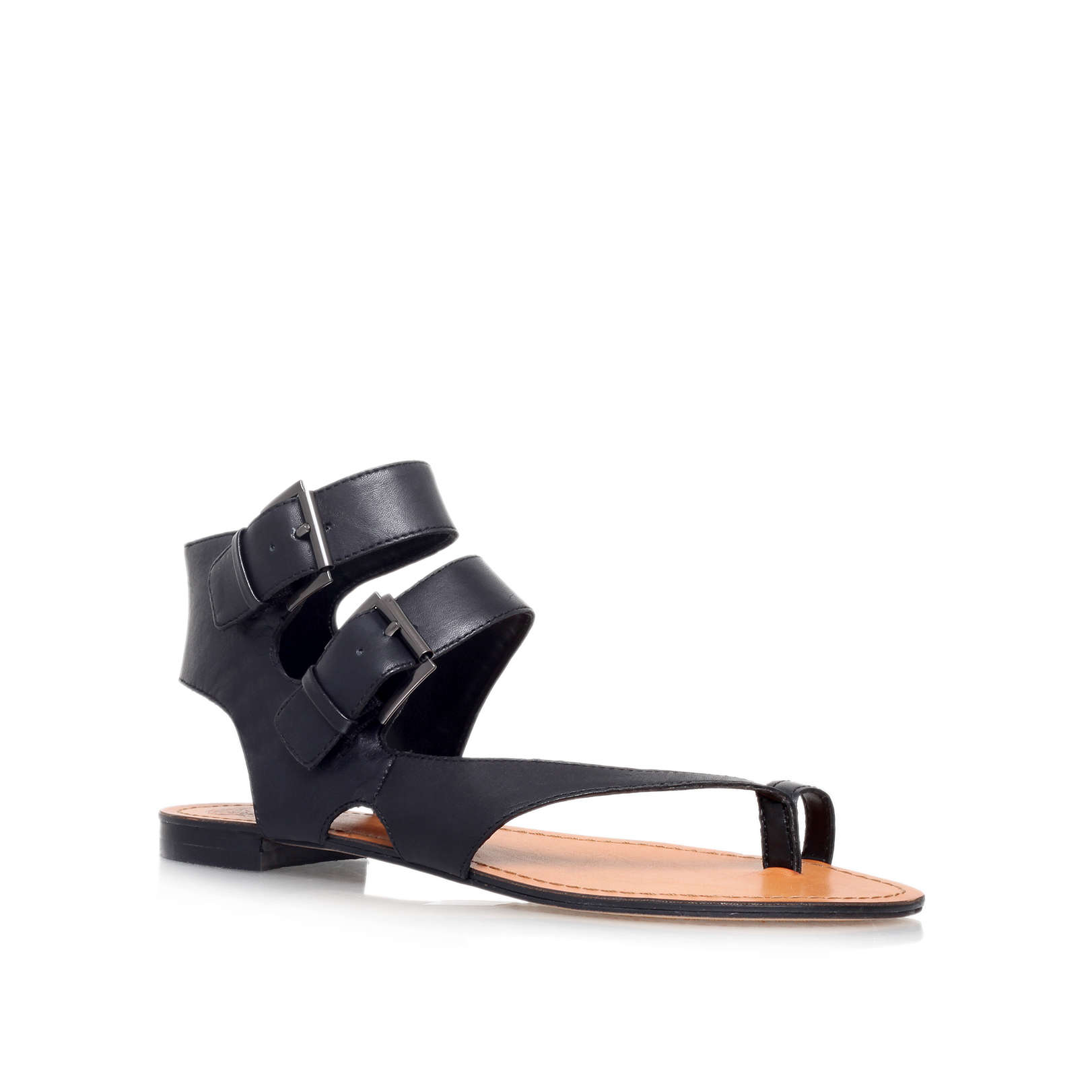 Vince Camuto | MOVERZ Black Flat Sandals by VINCE CAMUTO