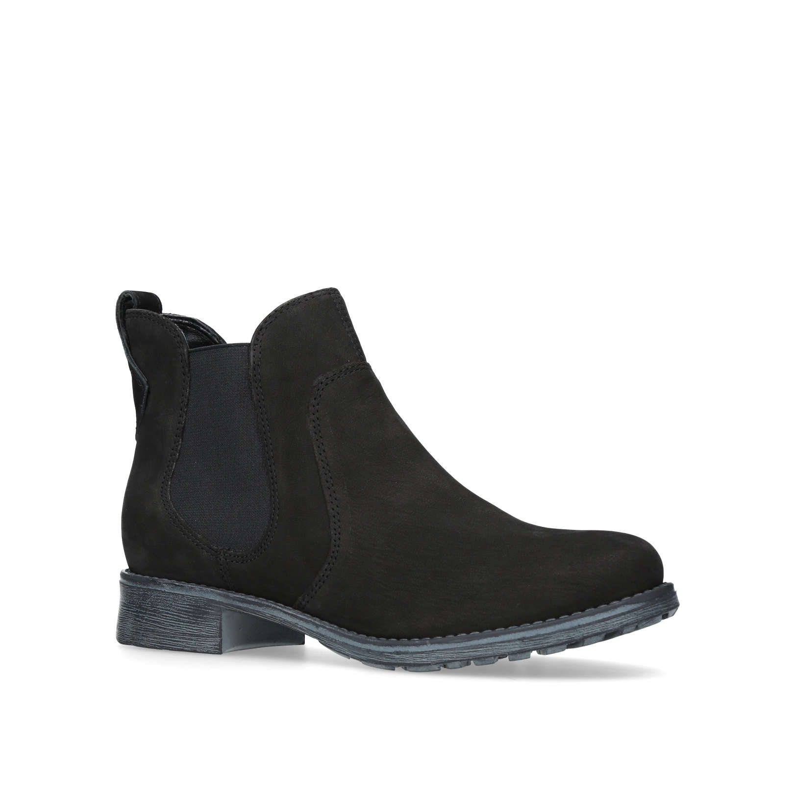 SOLID Carvela Kurt Geiger Solid Black Leather Ankle Boots Chelsea boot ...