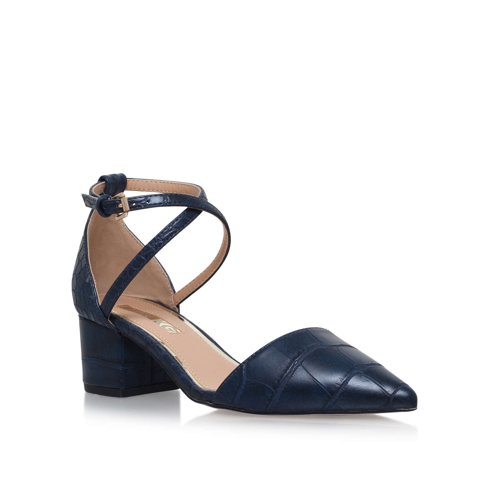 AVA Miss KG Ava Navy Low Heel Court Shoes by MISS KG