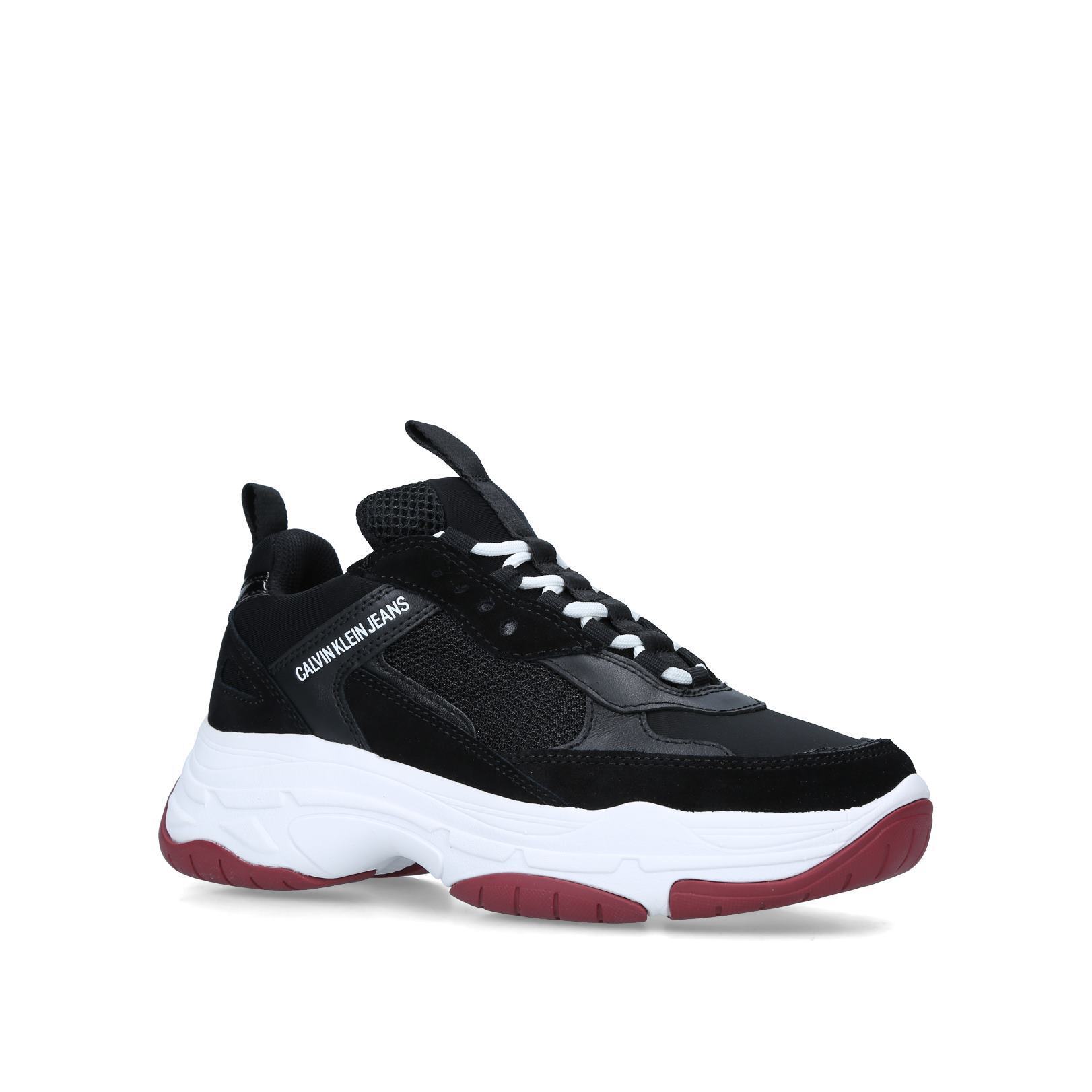calvin klein maya chunky leather trainers