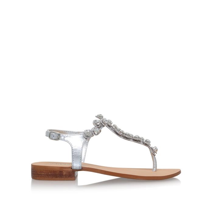 carvela kink sandals silver