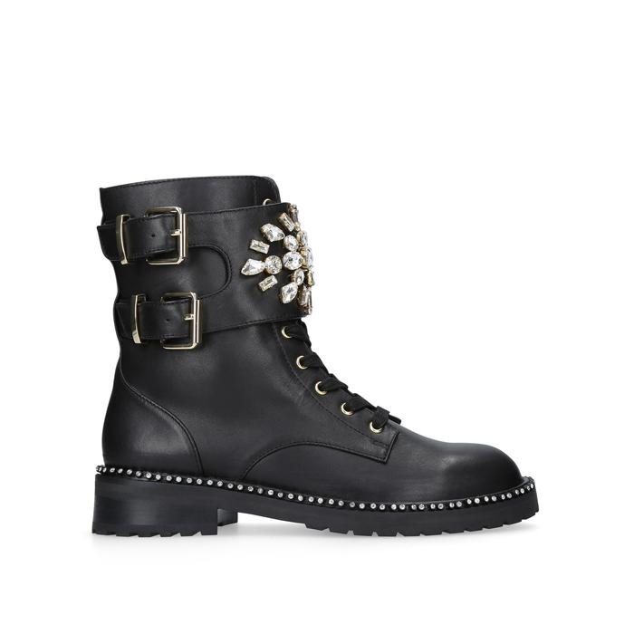 diamante biker boots