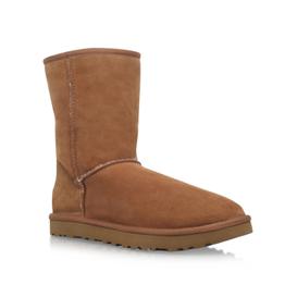 mens short chestnut tan suede sheepskin boots from UGG