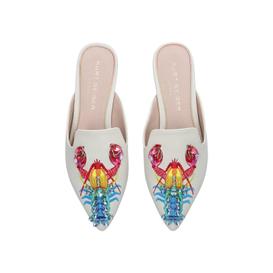 otter flat slip on rainbow lobster mules from KURT GEIGER LONDON