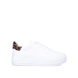 laney white and leopard print leather chunky trainers from KURT GEIGER LONDON